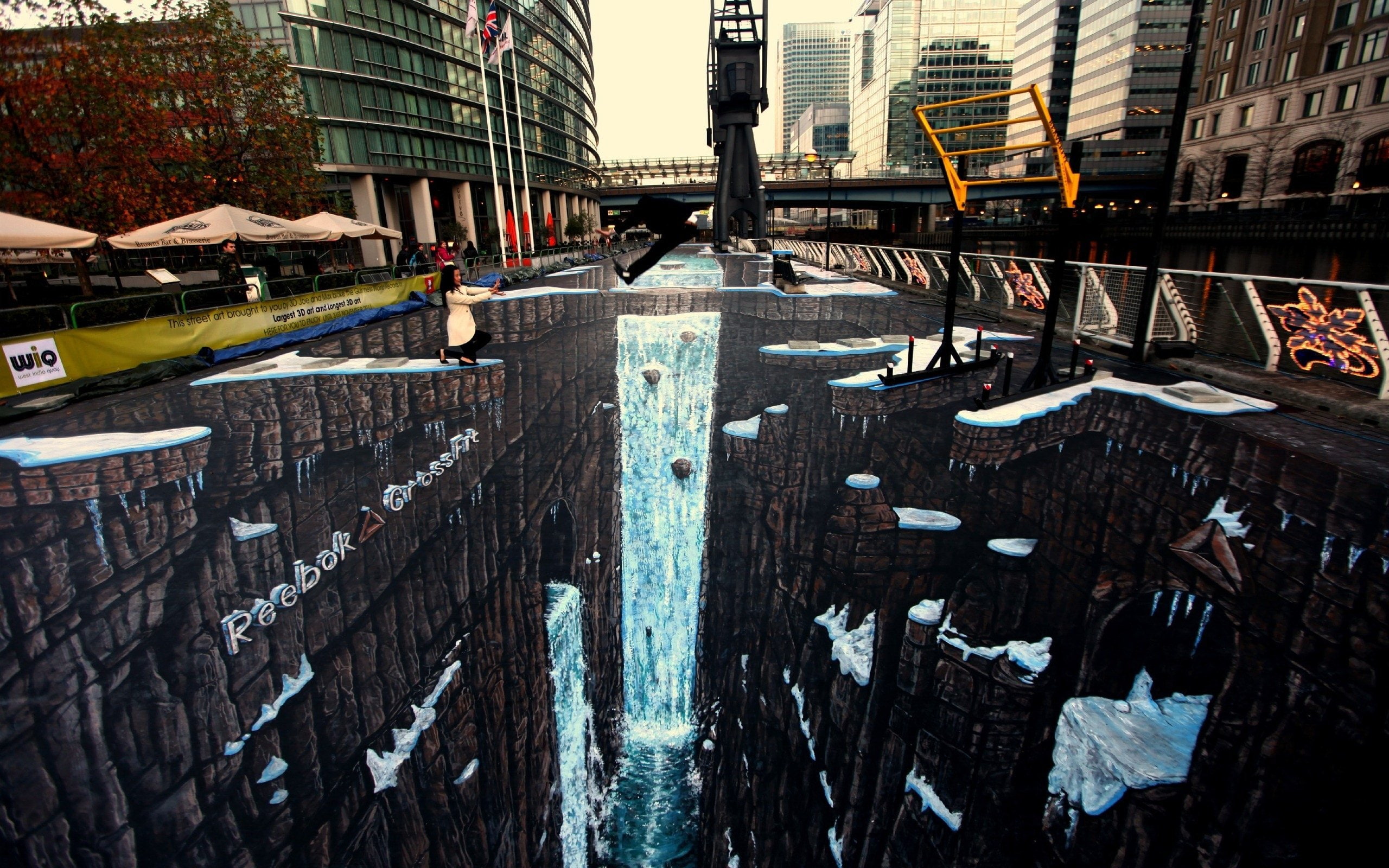 3D picture, street art, city buildings, collection, desktop, 2K, hq walls, beautiful pictire, hd walls, picture on the street, hd, city streen, HD Wallpaper