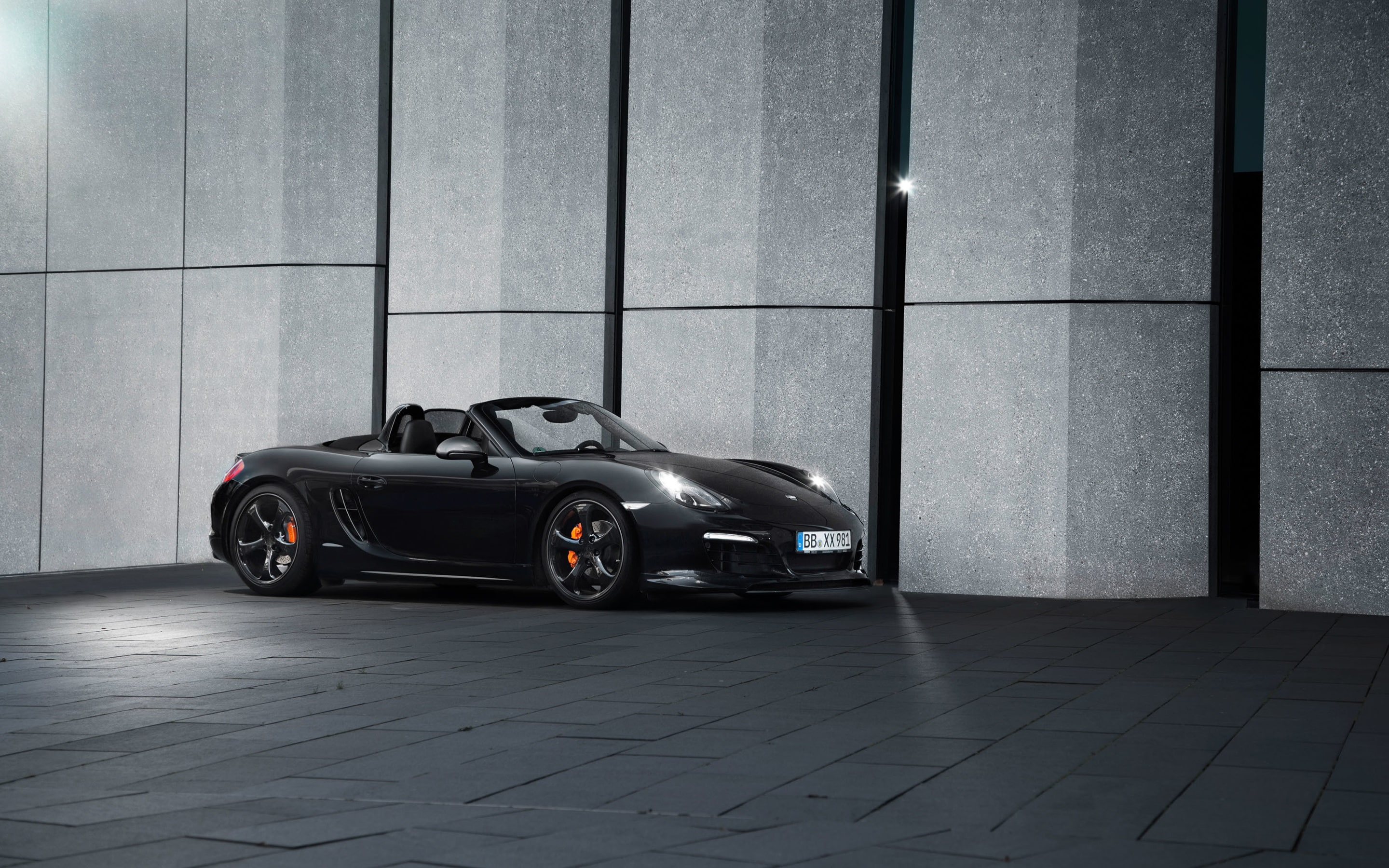 Porsche, Side, Boxster, Roadster, Black, TechArt, View, 2K, HD Wallpaper
