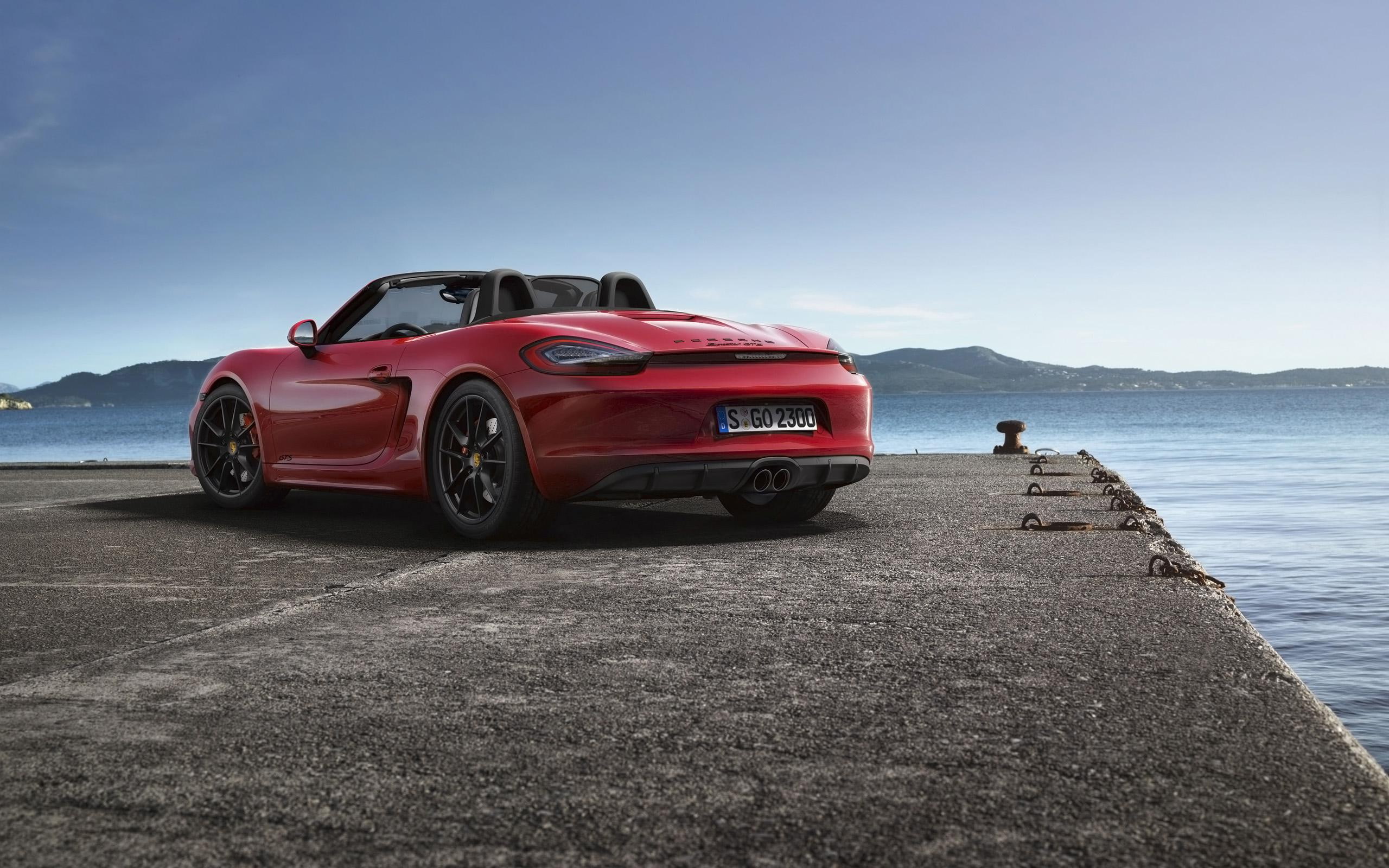 cars, boxster, 2014, 2K, gts, porsche, red, HD Wallpaper
