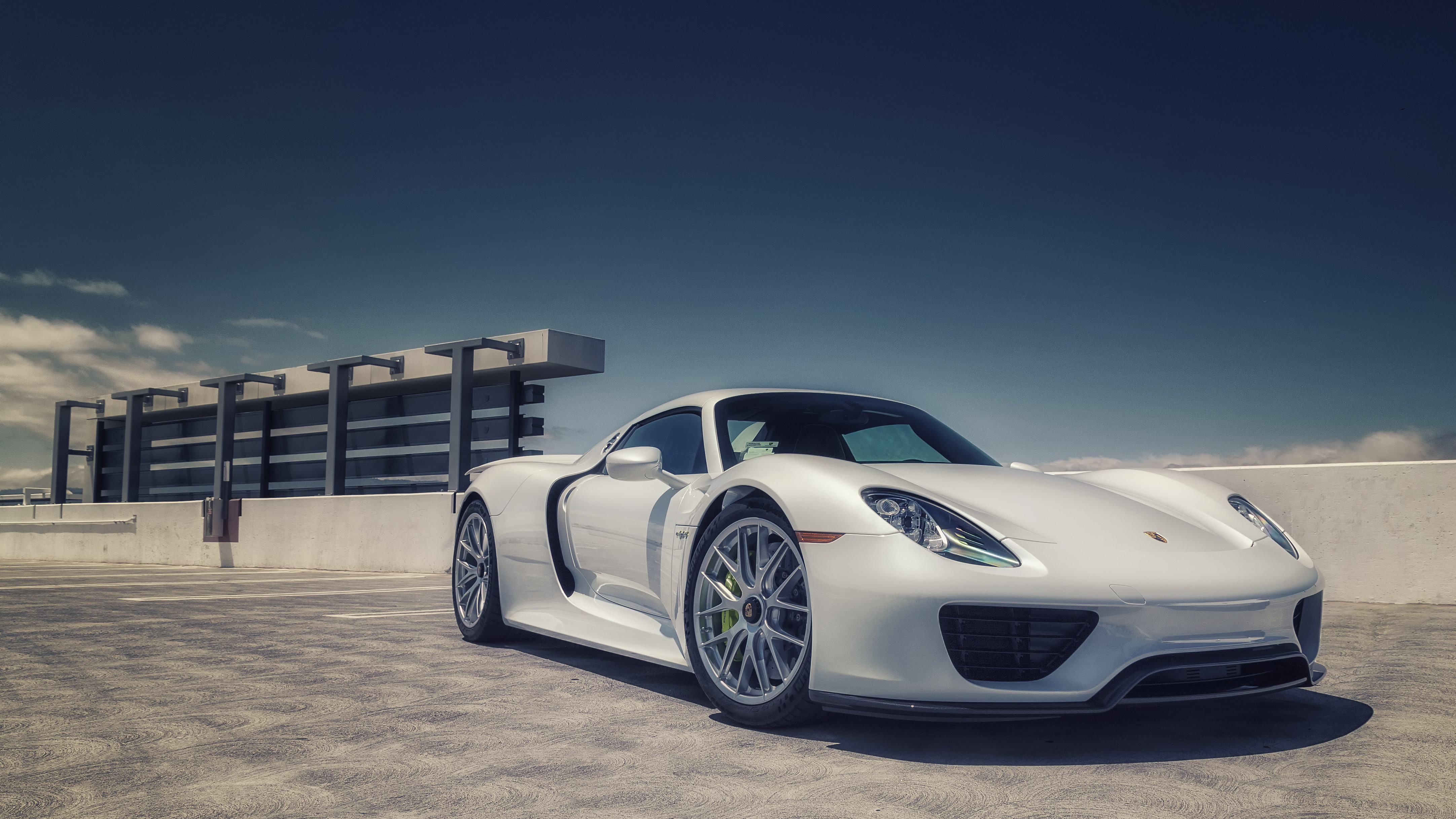 Car, 4K, Supercar, Porsche 918 Spyder, White Car, Vehicle, Porsche, HD Wallpaper