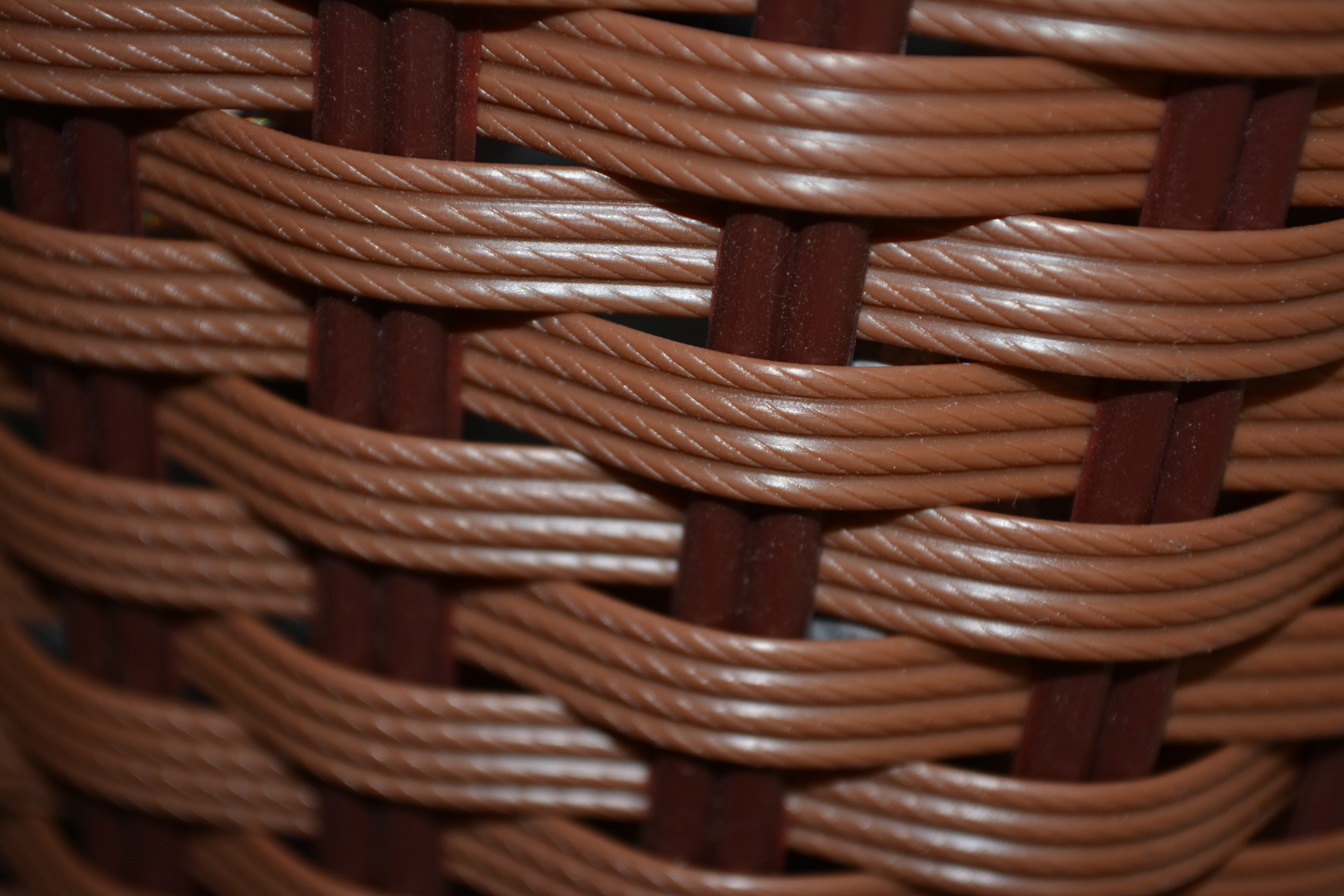 man made, basket, wickerwork, wicker, woven, selective focus, metal, weave, 5K, connection, fiber, vintage, pattern, organic, rustic, straw, backgrounds, HD Wallpaper