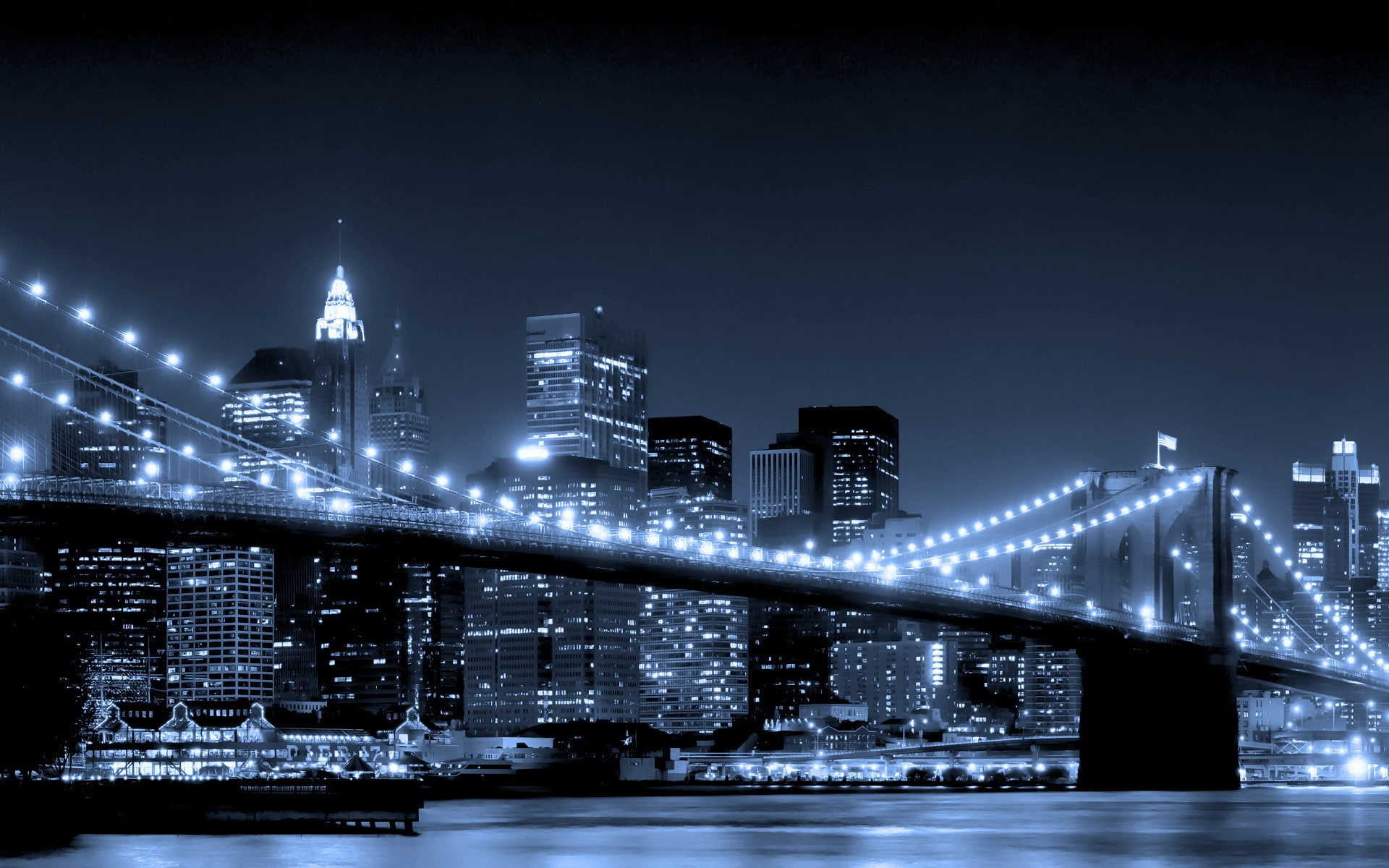 bridge, New York City, 1080P, cityscape, Brooklyn Bridge, HD Wallpaper