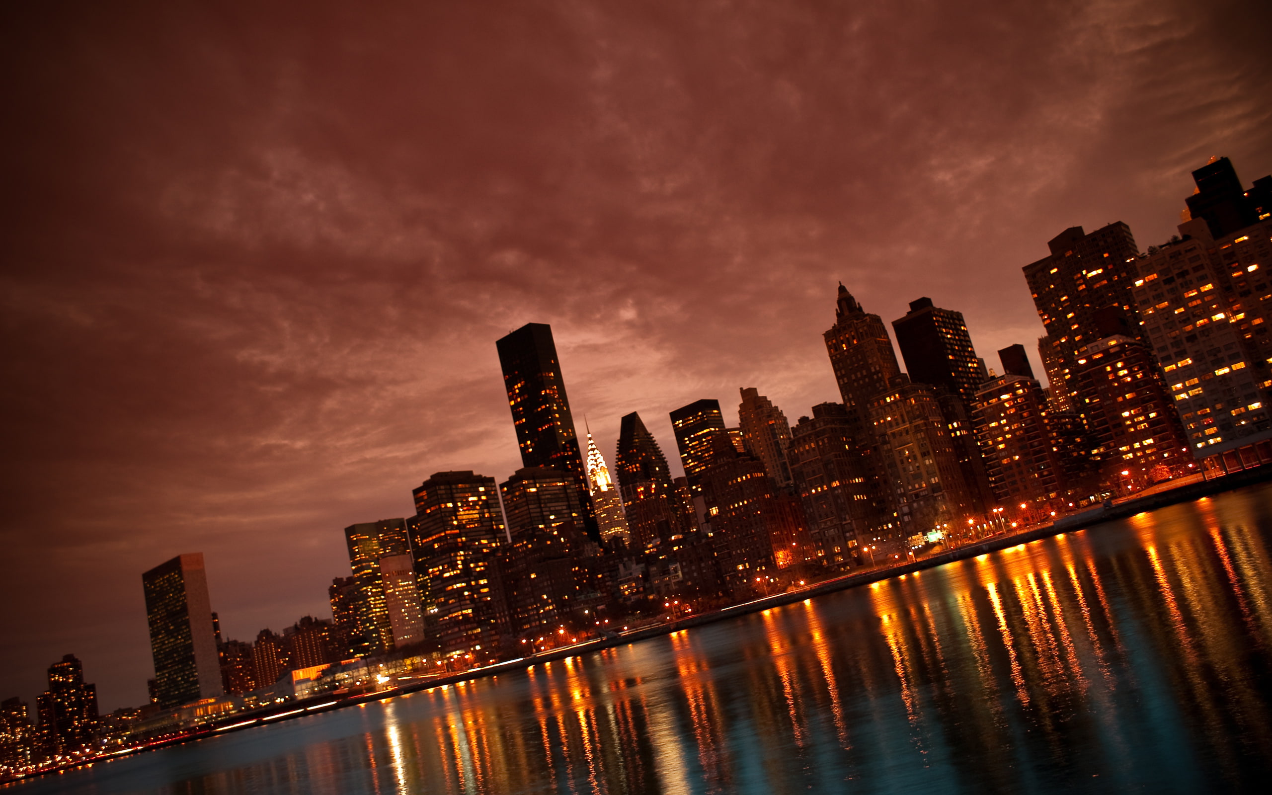 nyc, 2K, reflections, manhattan, HD Wallpaper