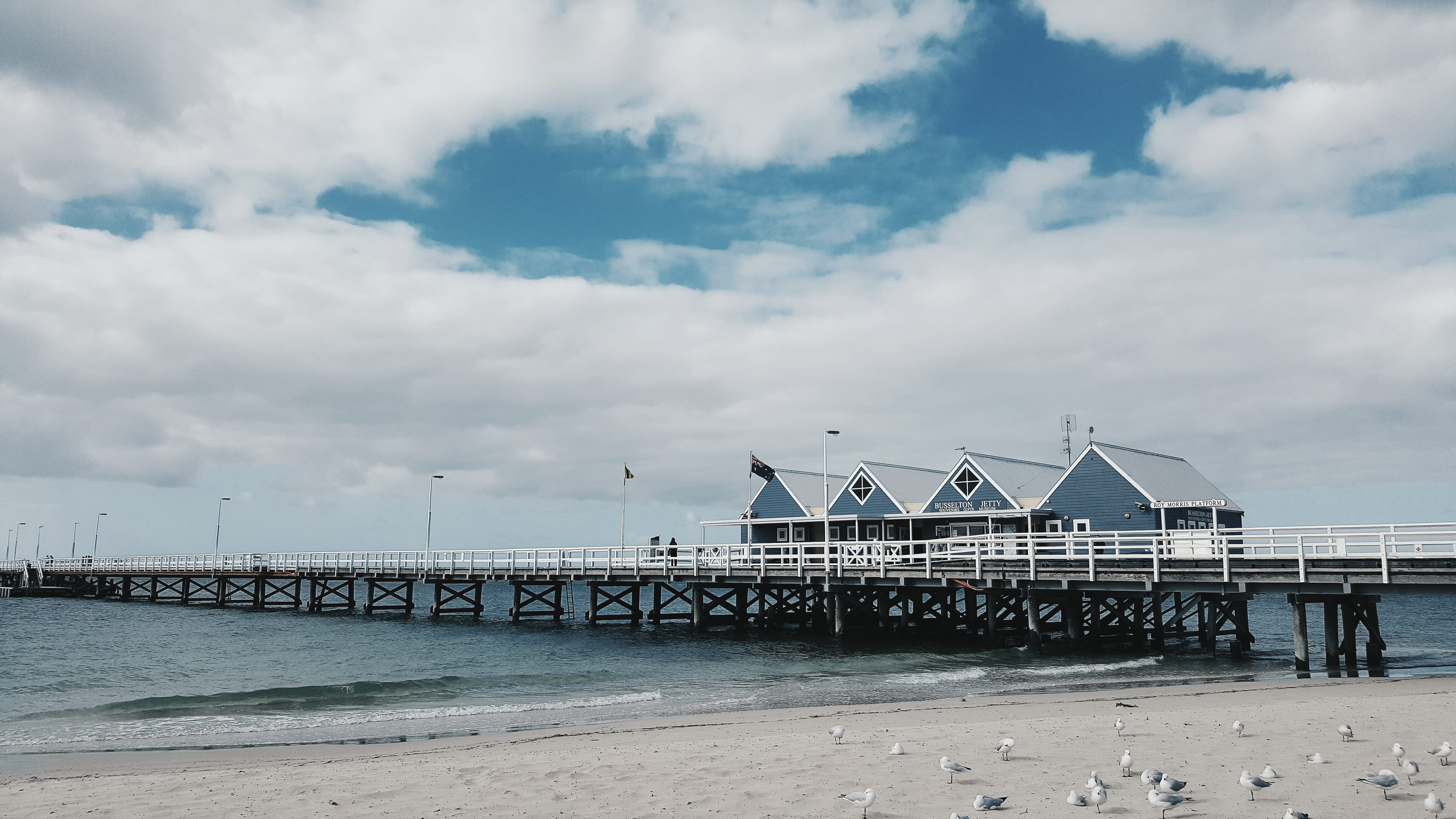 building, perth, no people, sand, scenics - nature, outdoors, bridge, built structure, beach, cloud - sky, land, sky, water, architecture, 5K, blue, sea, HD Wallpaper