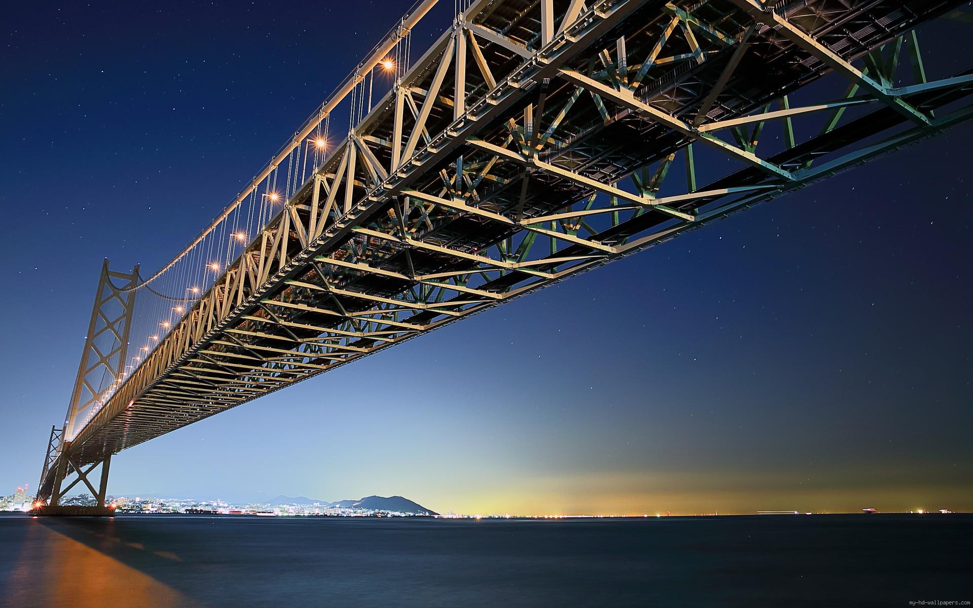 japan, kaiko, 1080P, oakland, bridge, bay, city, akashi, world, HD Wallpaper