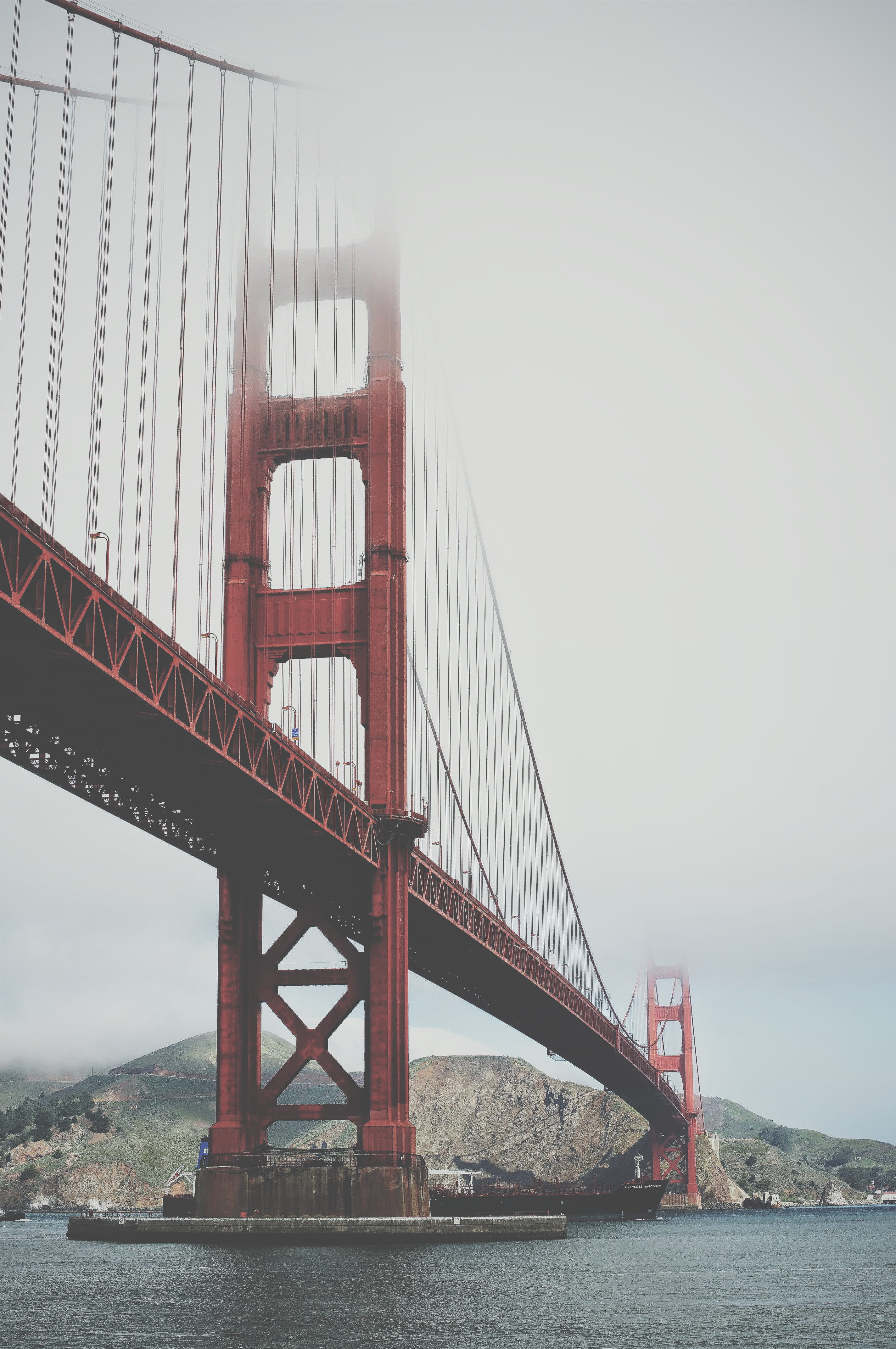 san fransisco, iconic, golden gate, ship, steel cable, transportation, gate, 4K, bay of water, long, golden gate bridge, travel destinations, usa, golden, Phone HD Wallpaper