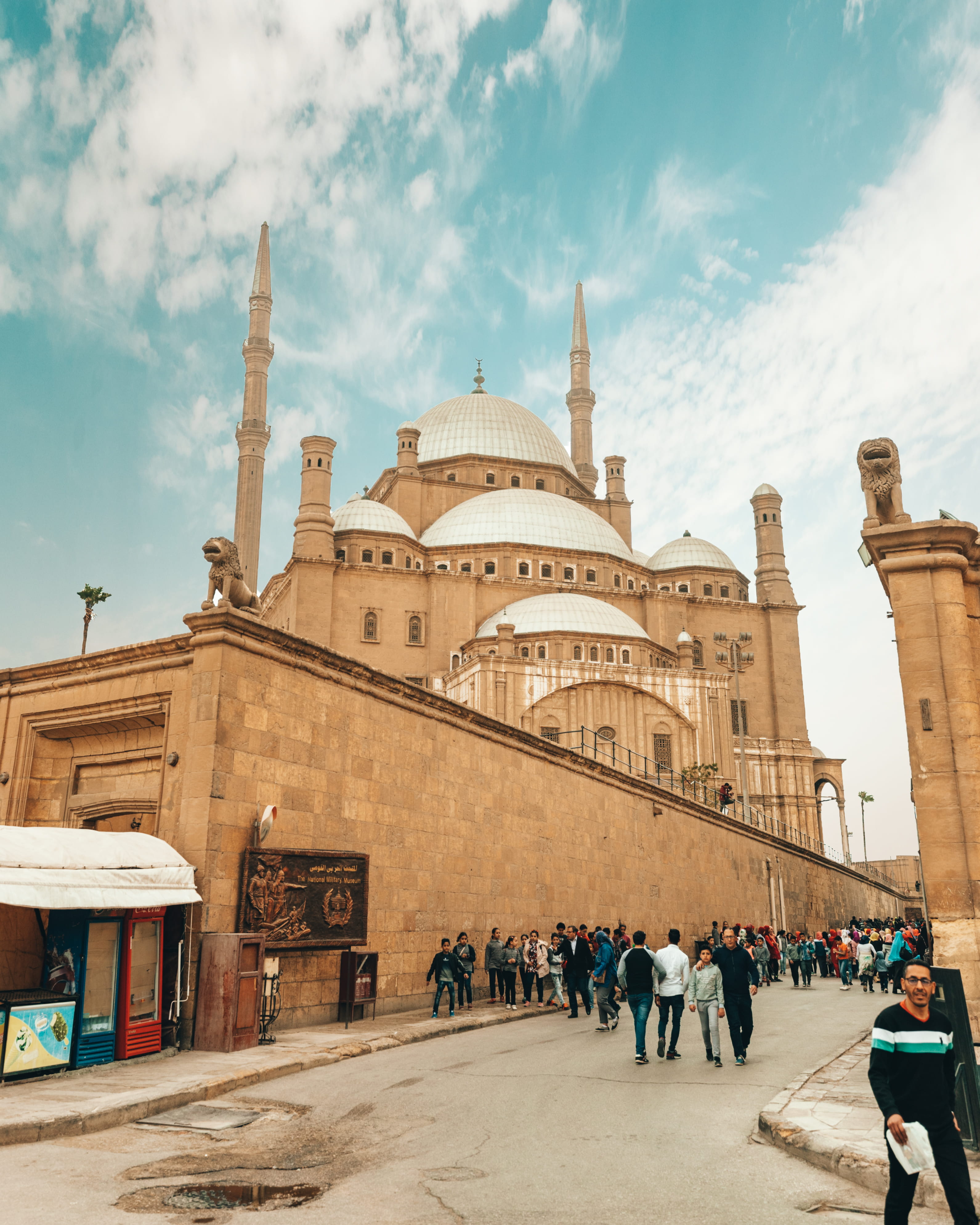 urban, cairo, human, concrete, dome, person, town, the past, spire, place of worship, cloud - sky, visit, white, building exterior, sky replacement, belief, Phone HD Wallpaper
