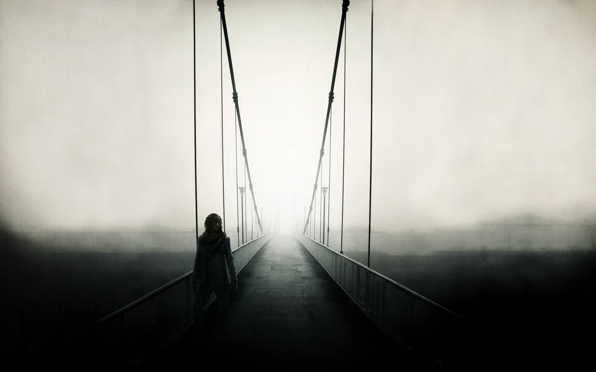 solitude, men, path, copy Space, day, full length, outdoors, built structure, walking, young Adult, people, suspension Bridge, architecture, road, caucasian Ethnicity, HD Wallpaper