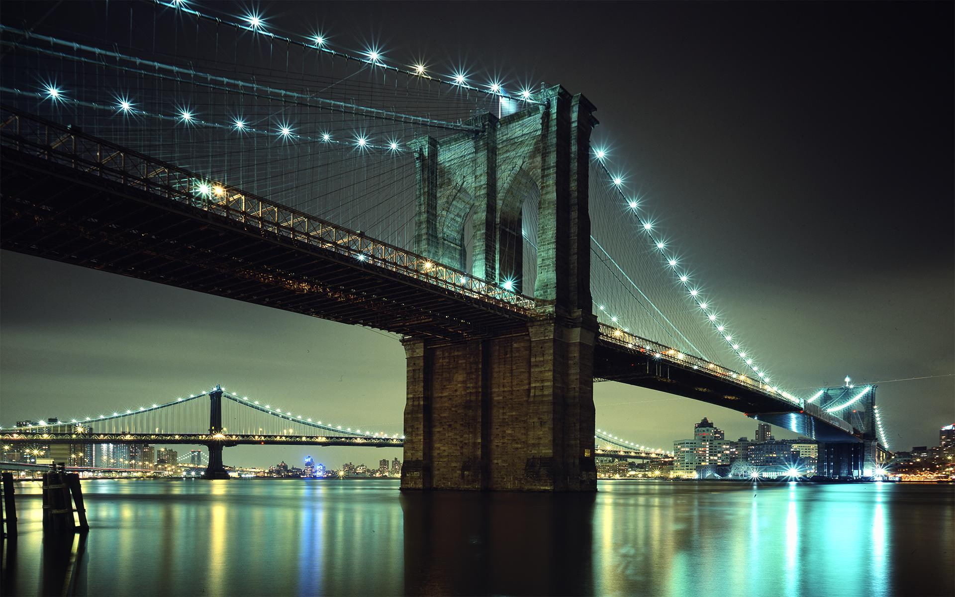 1080P, bridge, nyc, travel and world, brooklyn, HD Wallpaper