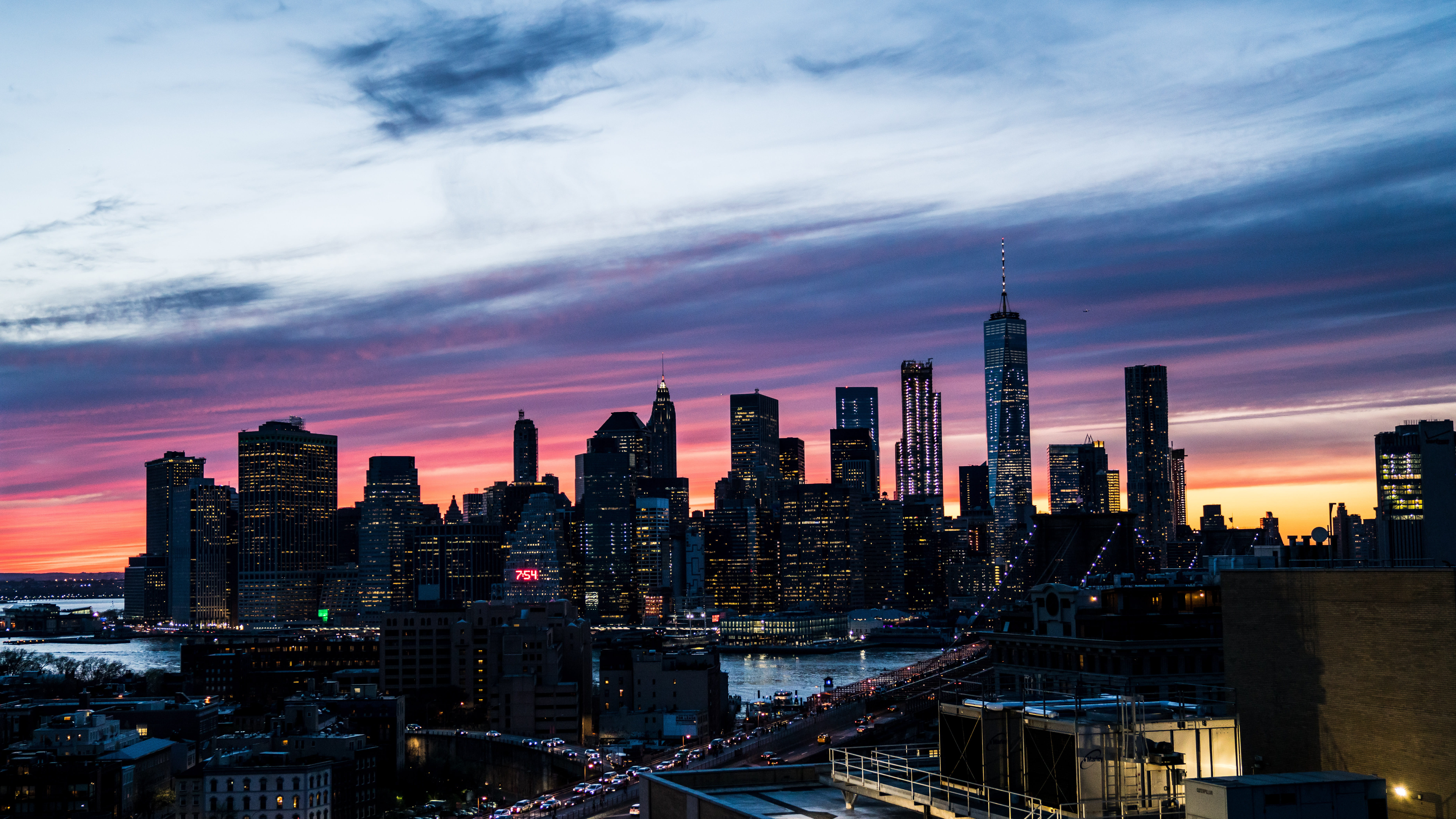 built structure, tall - high, residential district, architecture, cloud - sky, landscape, skyscraper, building, spire, sunset, financial district, outdoors, HD Wallpaper