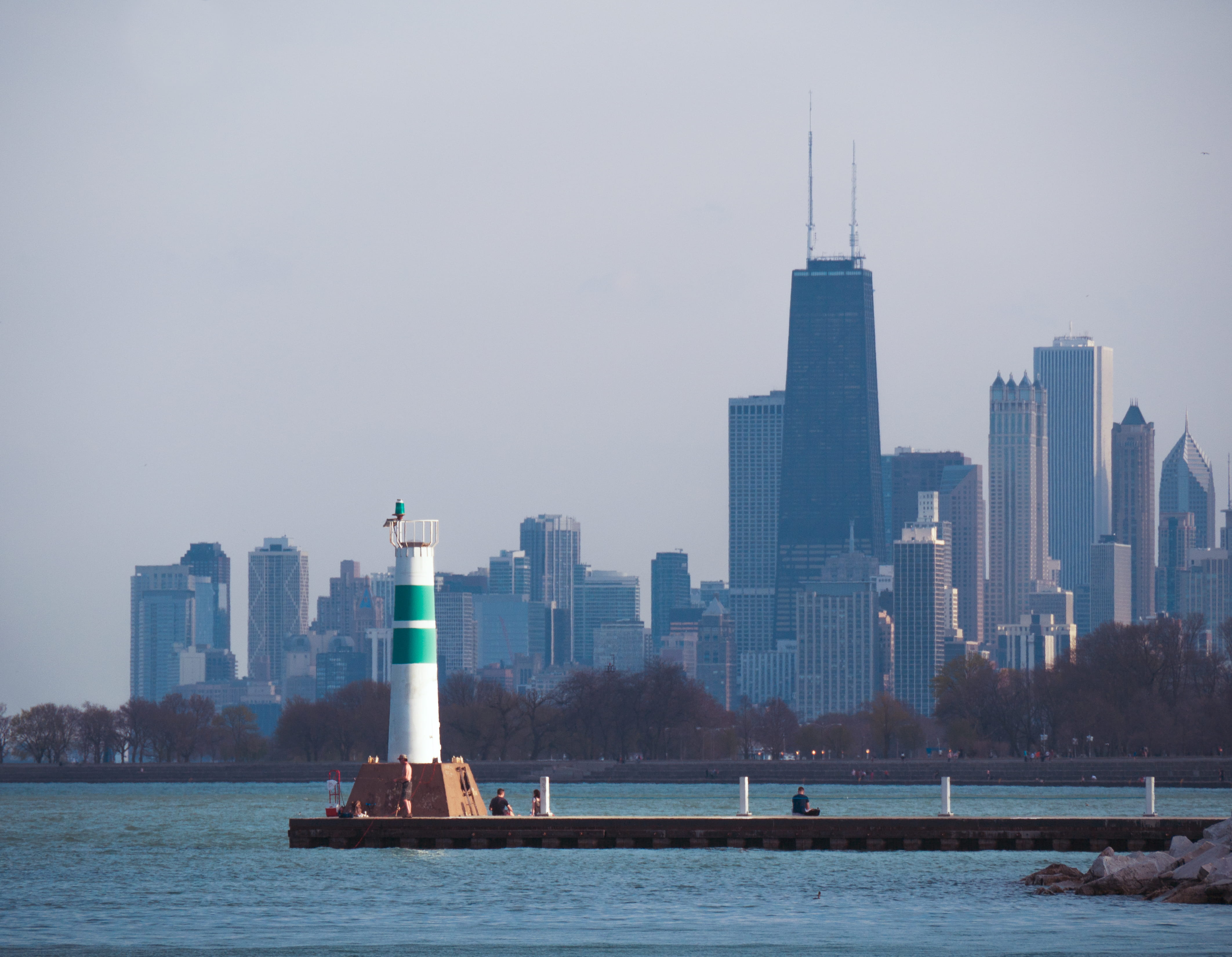 united states, 4K, outdoors, shore, lighthouse, travel destinations, tower, buildings, cloudy, landscape, no people, modern, office building exterior, HD Wallpaper