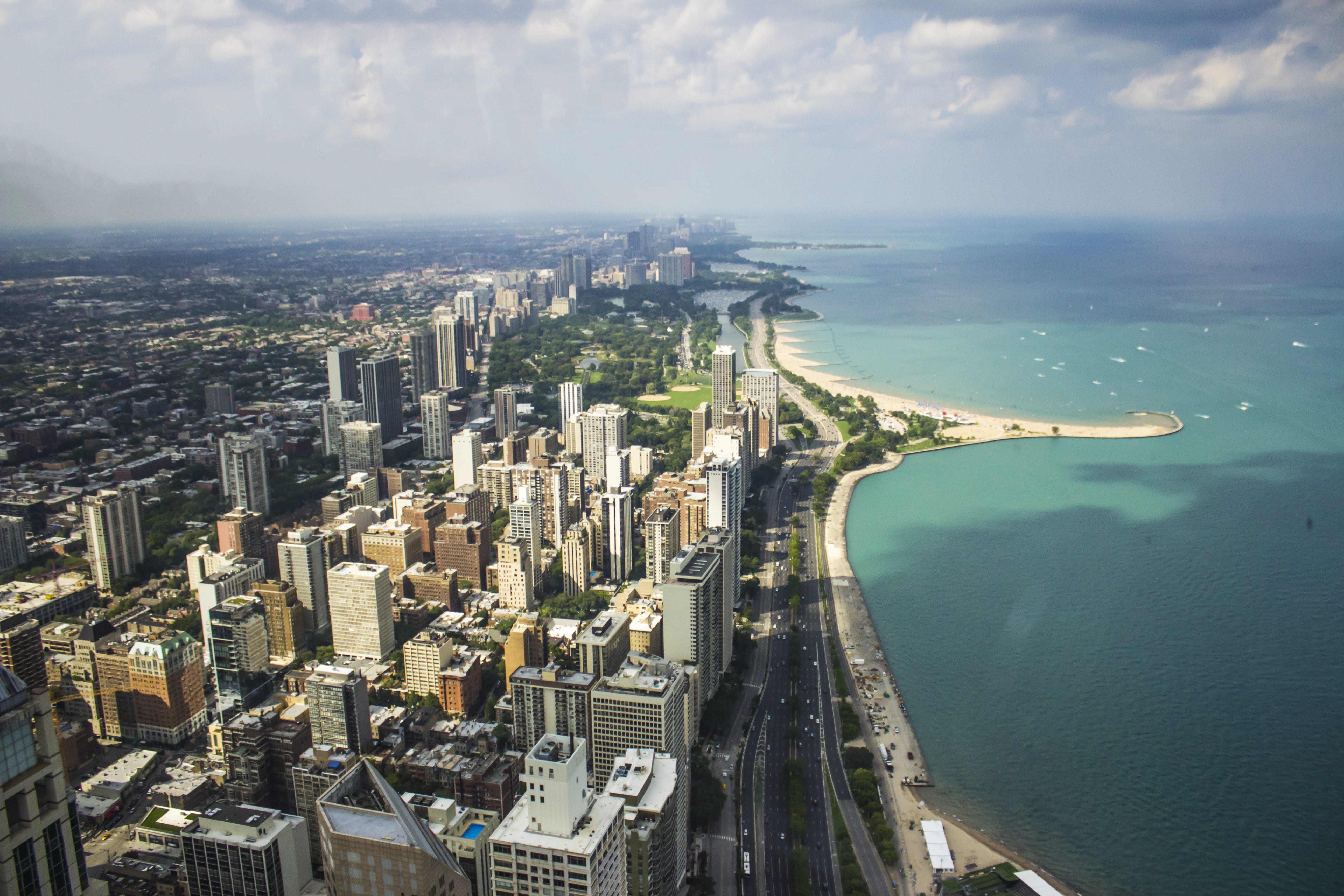 urban, view, bay, high angle view, bird, scenery, architecture, metropolis, cityscape, nature, s, chicago, building exterior, city, day, eye, united states, HD Wallpaper