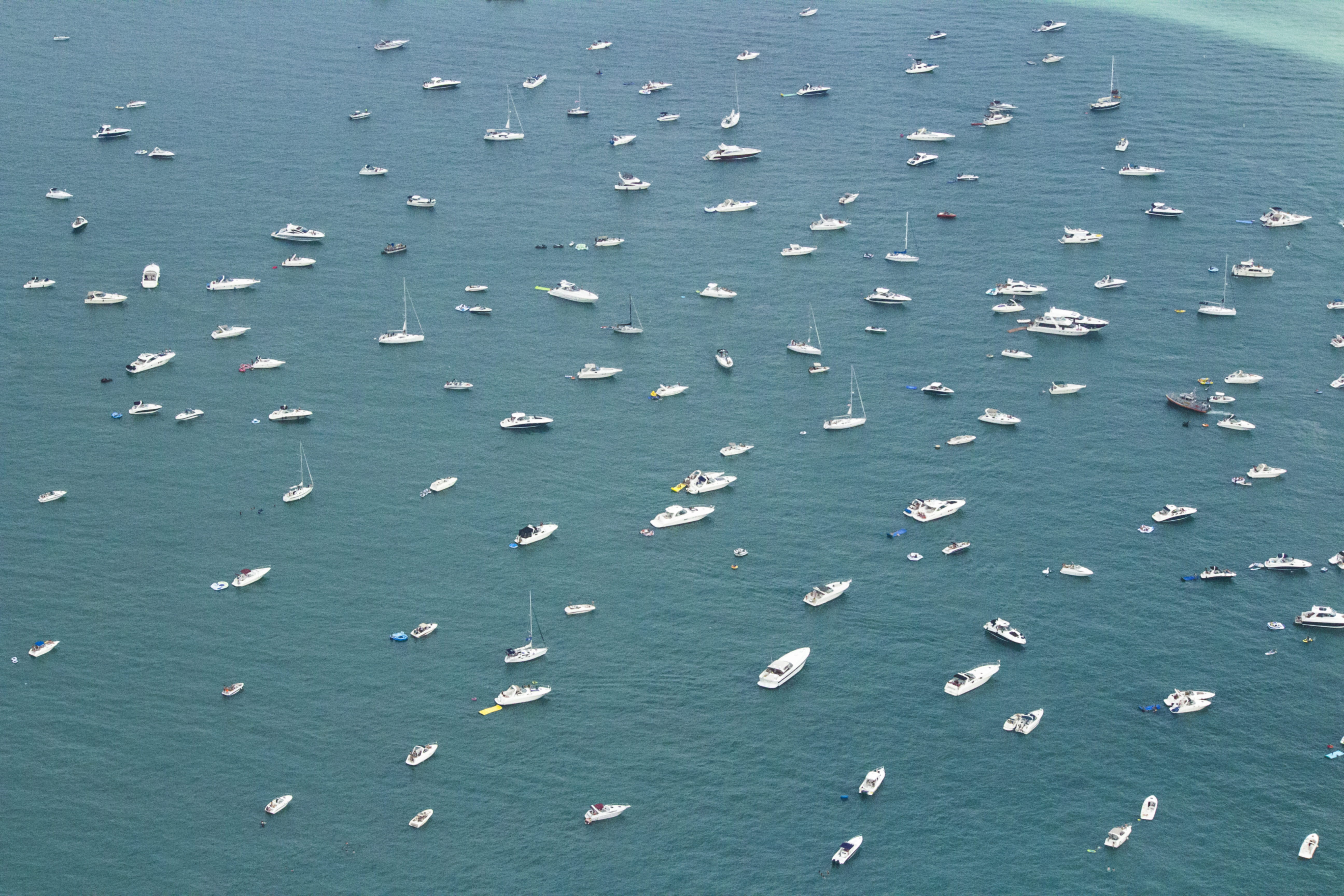 aerial view, outdoors, ships, beach, blue, large group of objects, yacht, water, day, sails, beauty in nature, backgrounds, textile, high angle view, group of animals, HD Wallpaper