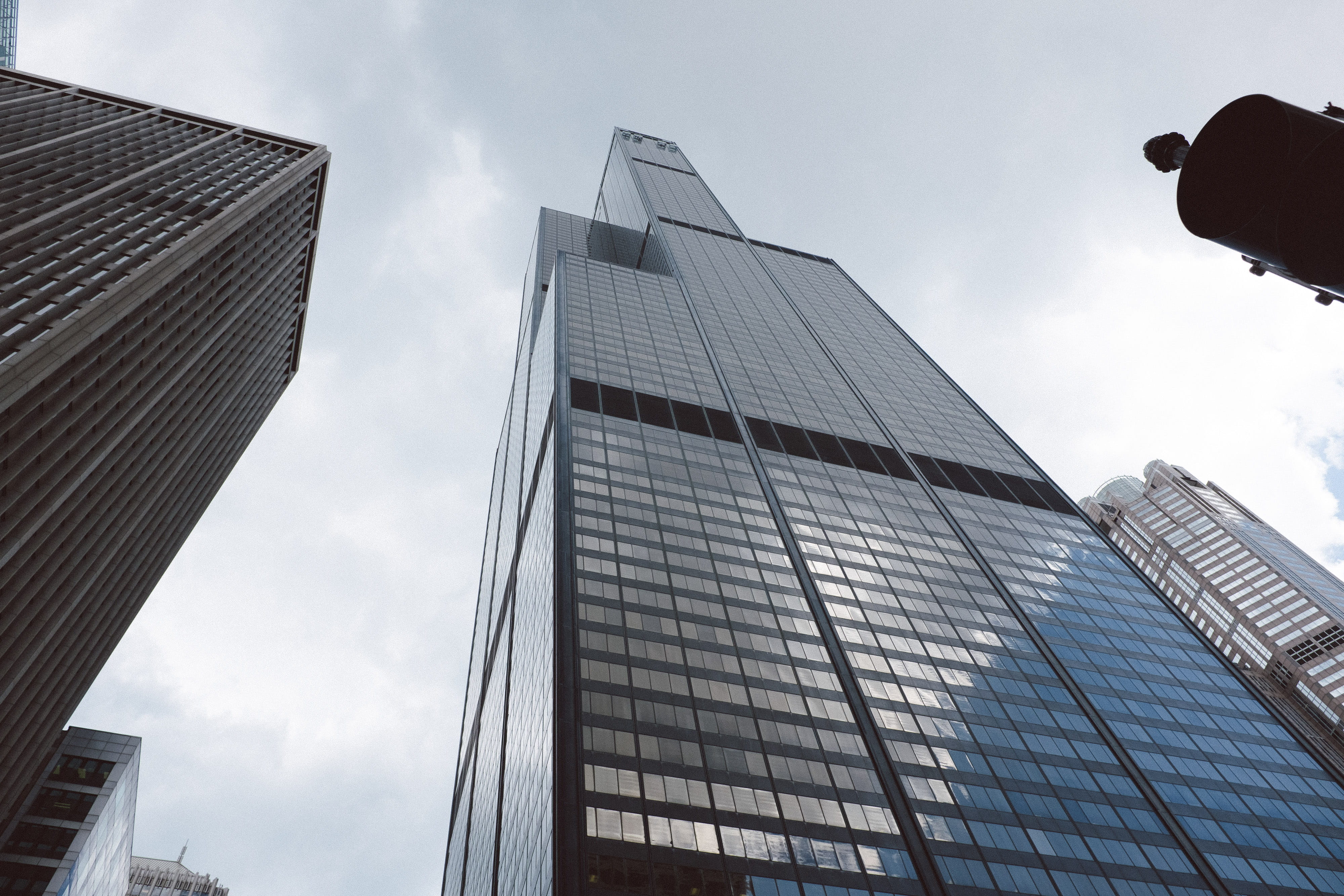 sky, tall, steel, business, states, name, building, architecture, office building exterior, tower, usa, glass, chicago, tallest, reflection, willis, white, HD Wallpaper