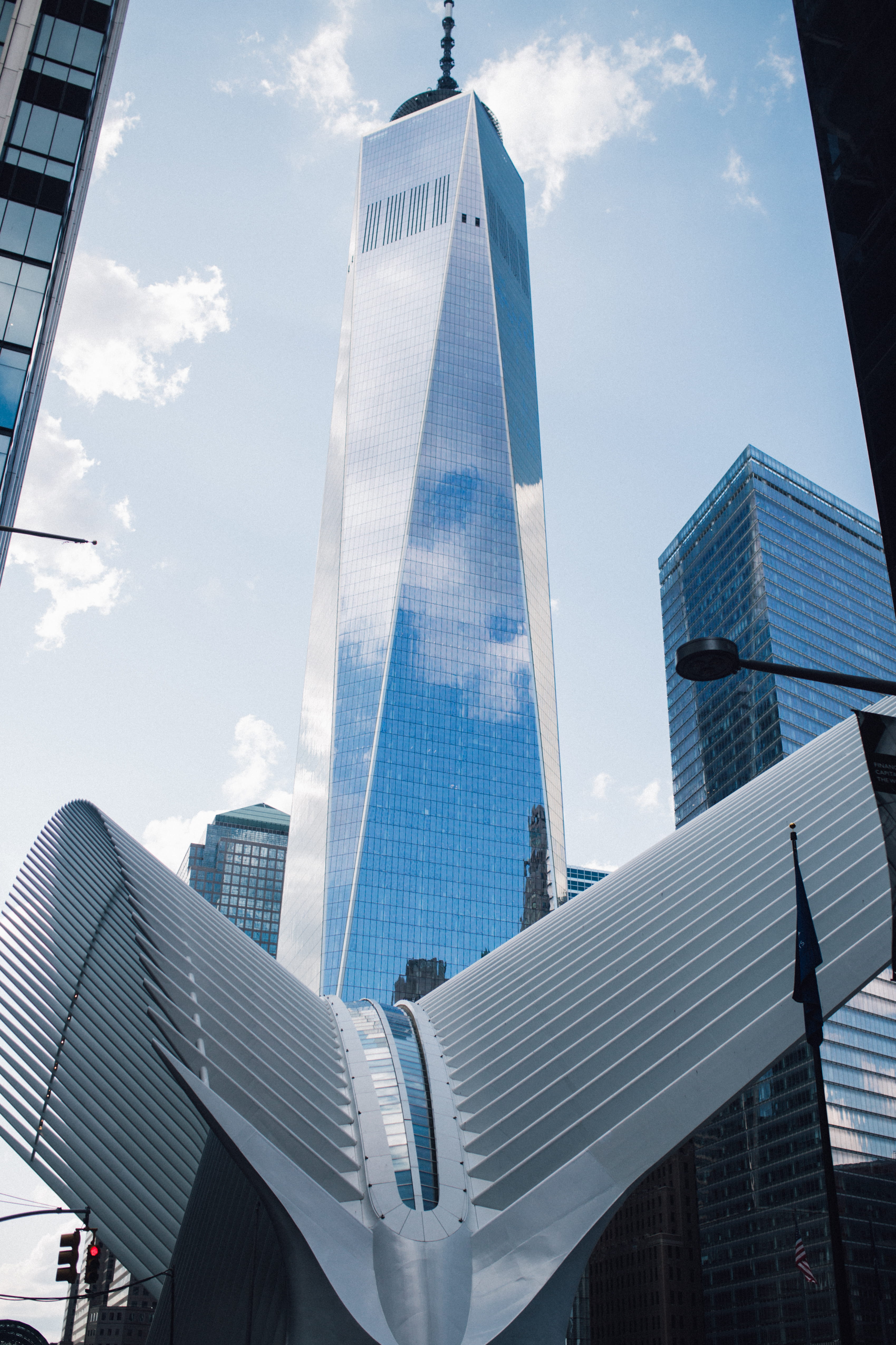 skyscraper, nature, glass - material, city, financial district, day, tall - high, building exterior, business, low angle view, no people, blue, architecture, Phone HD Wallpaper
