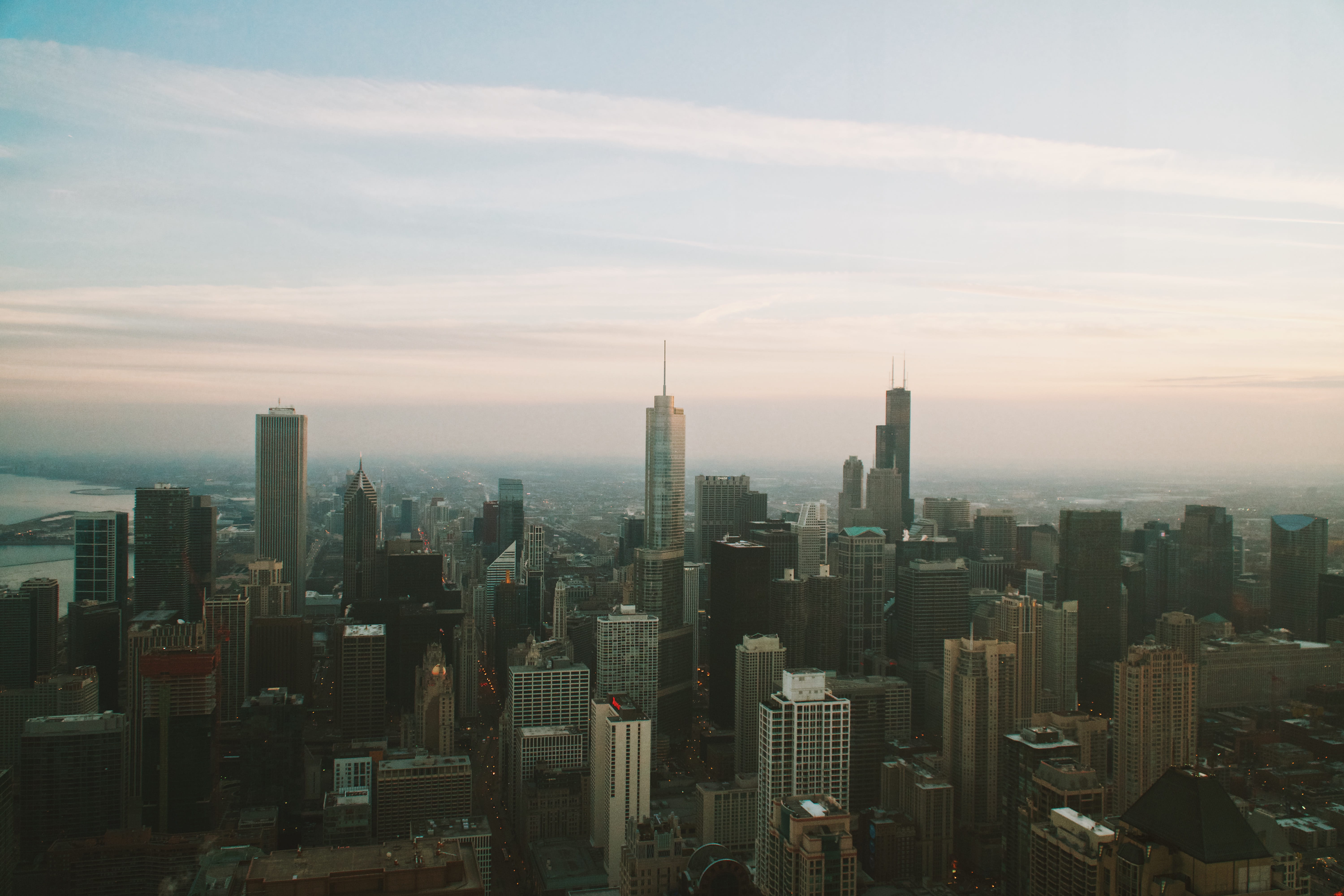 cloud - sky, 5K, travel destinations, chicago, architecture, modern, nature, city, street, willis tower, skyscraper, tall - high, outdoors, building exterior, HD Wallpaper