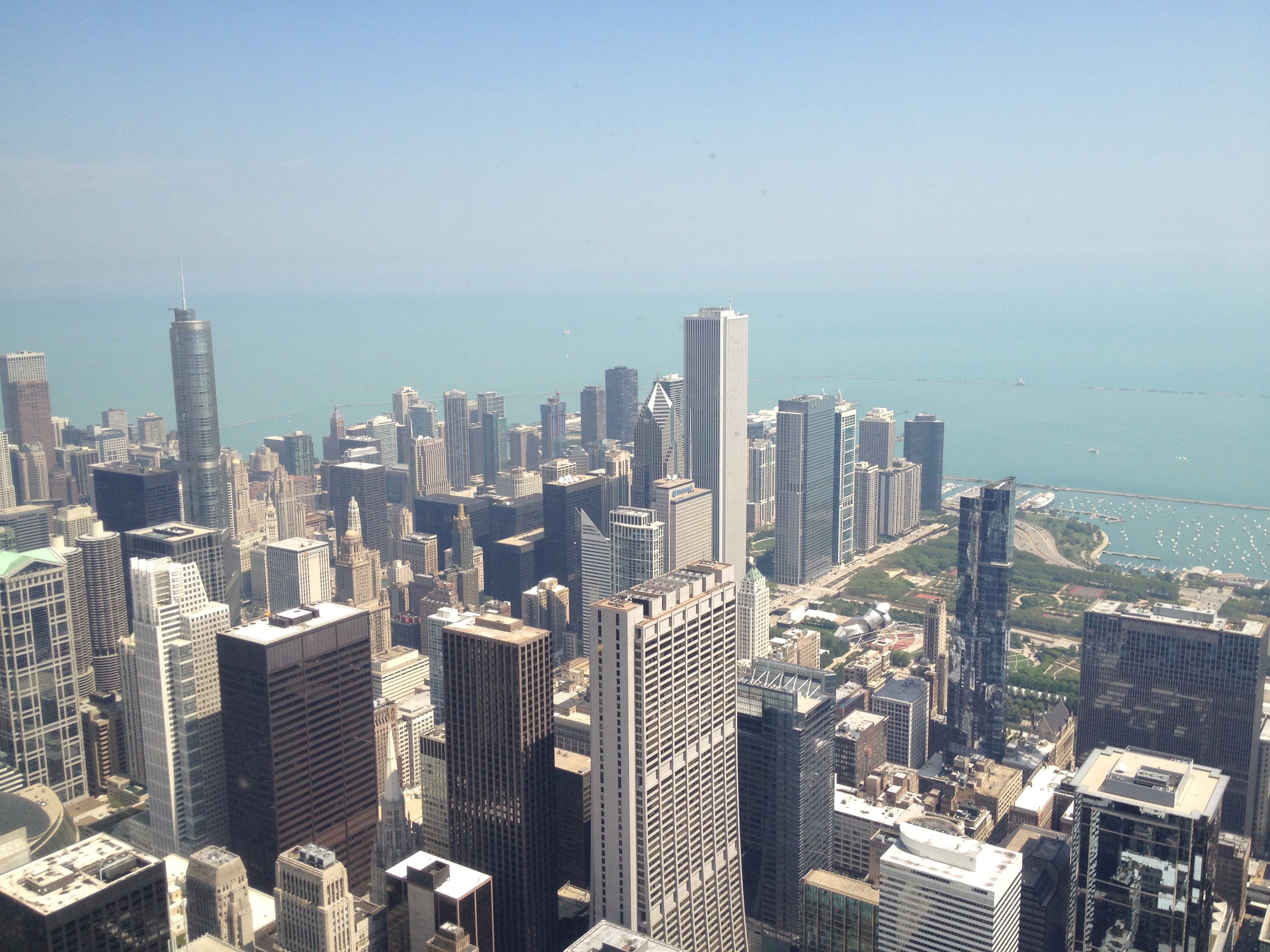 no people, metropolitan, nature, sky, urban, outdoors, city, downtown, financial district, Willis Tower, tall - high, downtown district, cityscape, 2K, HD Wallpaper