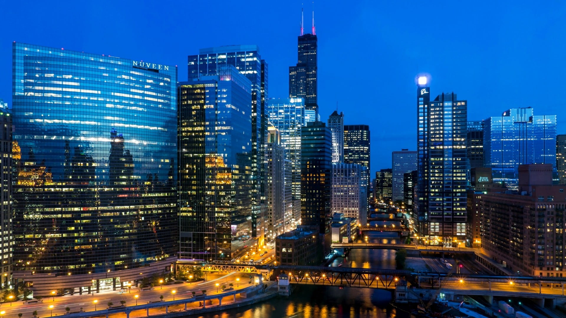 development, tall - high, willis tower, illuminated, urban skyline, built structure, tower block, no people, skyline, office, building exterior, sky, metropolis, HD Wallpaper