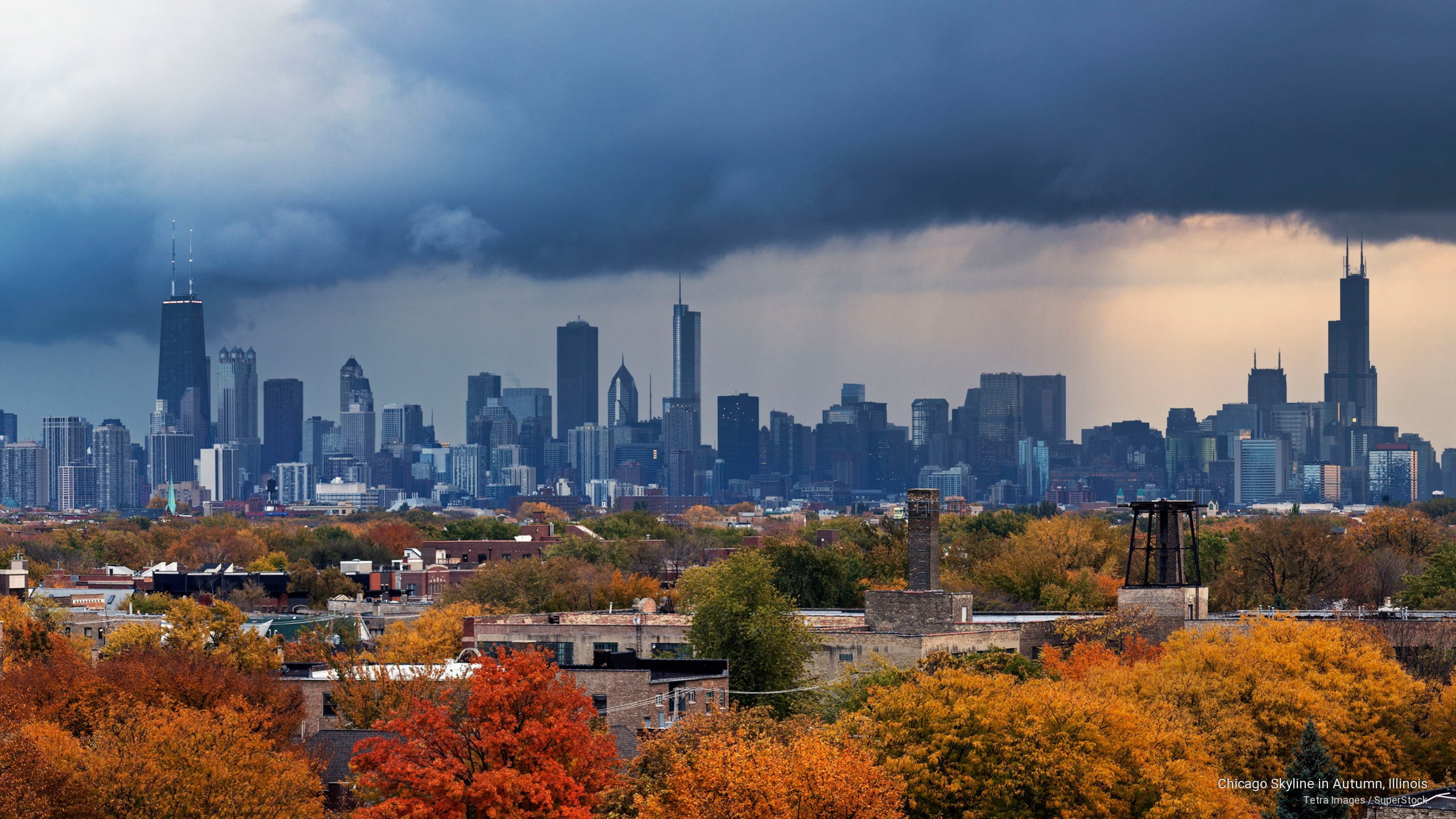2K, autumn, Architecture, chicago, illinois, skyline, HD Wallpaper
