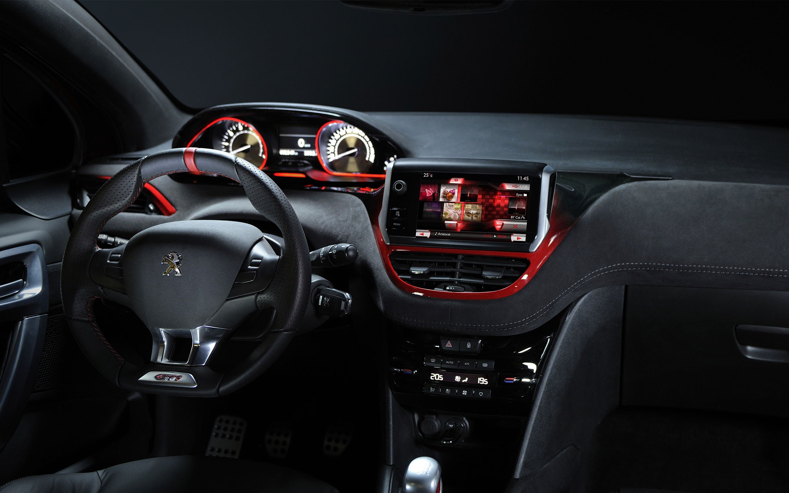 dashboards, 2K, concept, peugeot, art, 208, gti, HD Wallpaper