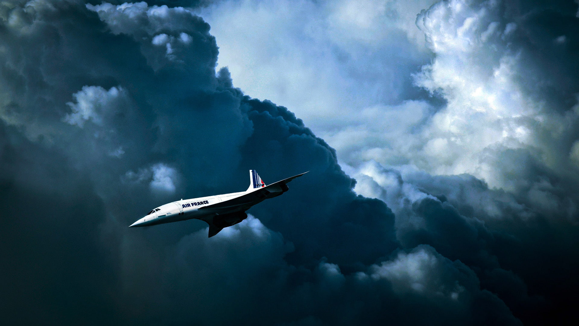 Concord, Air France, Concorde, the British-French supersonic passenger plane, Aerospatiale-BAC, 1080P, HD Wallpaper