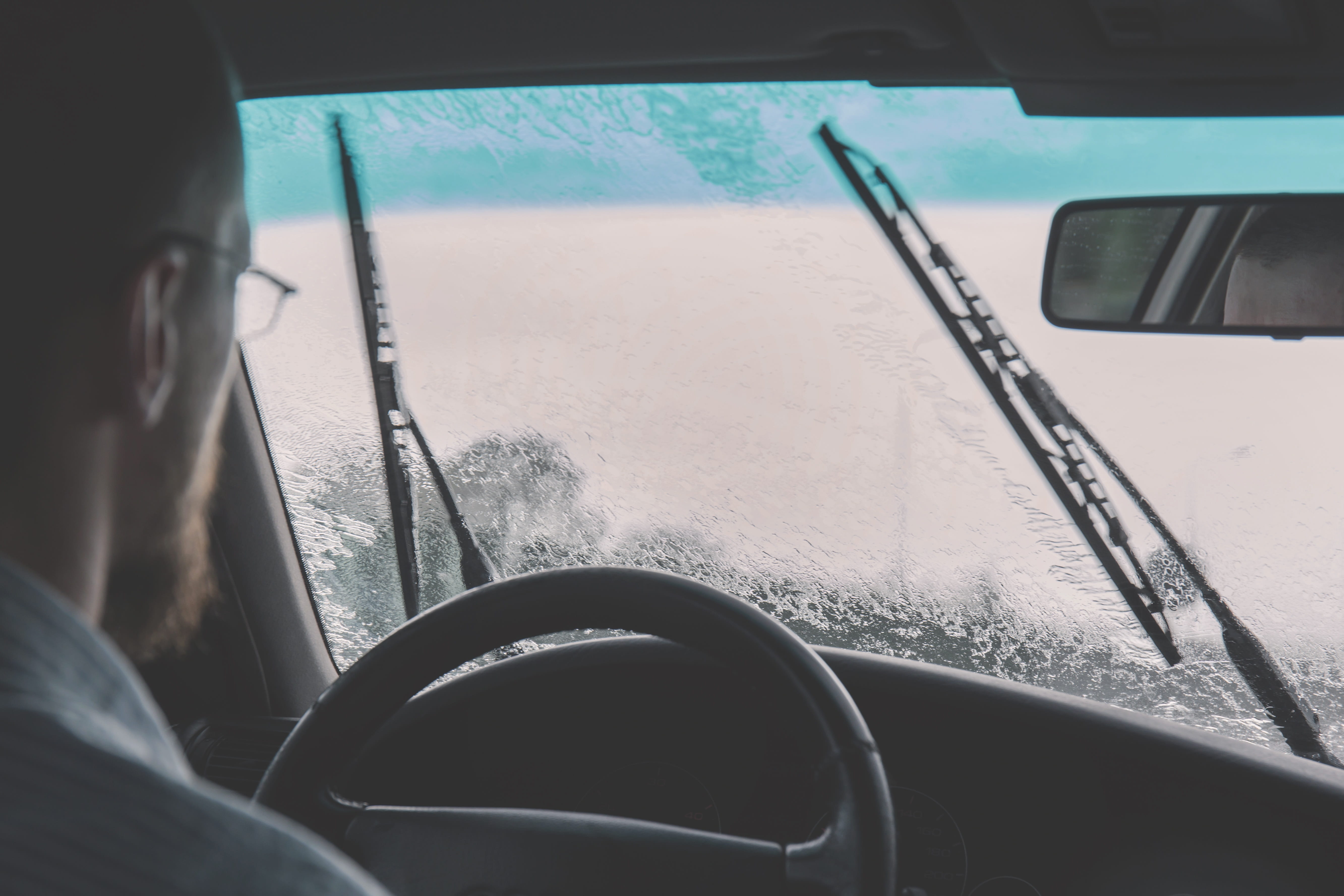 transportation, wiping, guy, mode of transportation, rainy, indoors, one person, car, driving, steering wheel, road trip, people, nature, land vehicle, HD Wallpaper