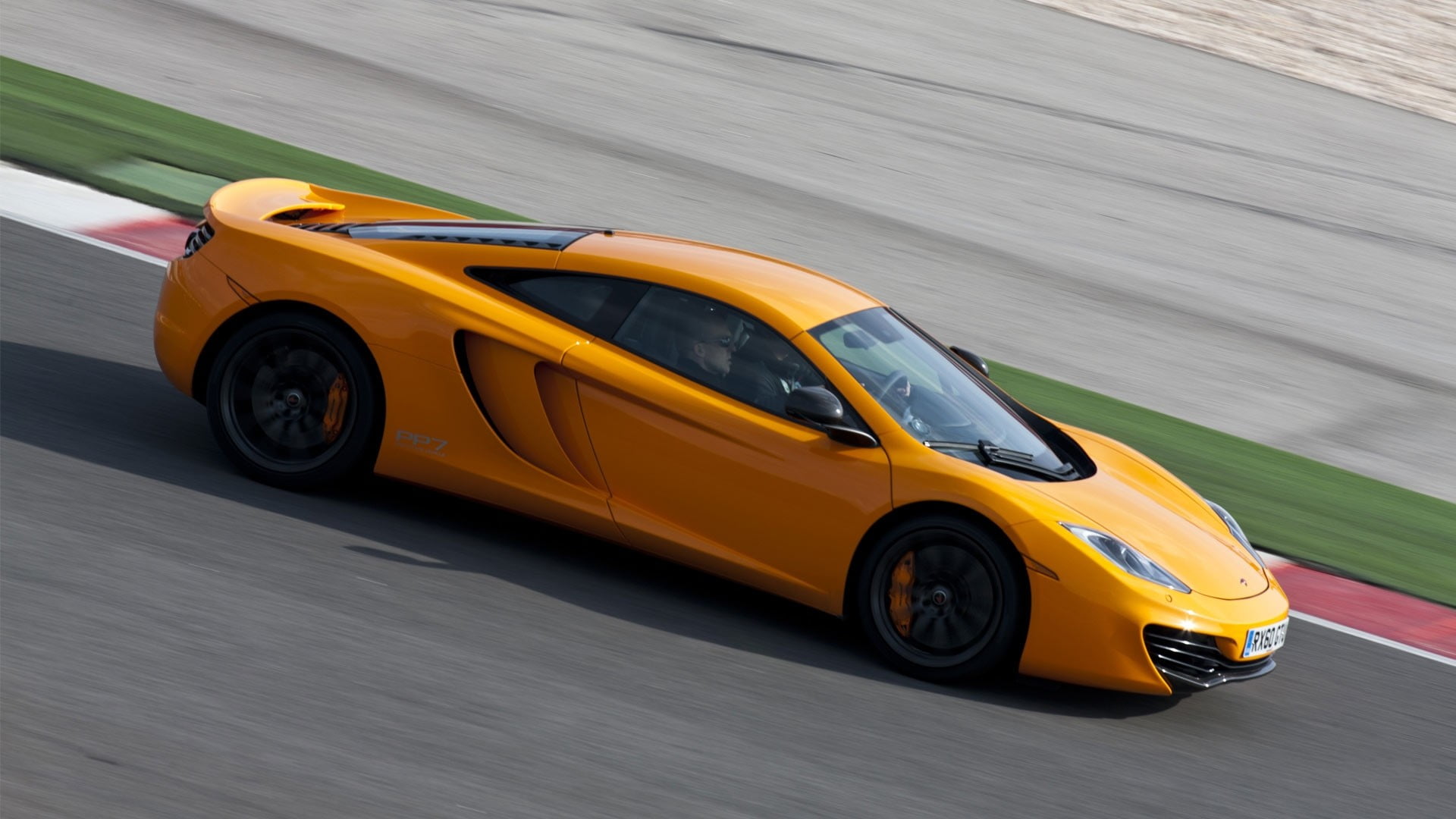 yellow cars, McLaren MP4-12C, motion, yellow taxi, high angle view, car, no people, speed, 1080P, land vehicle, orange, vehicle, taxi, on the move, McLaren, HD Wallpaper