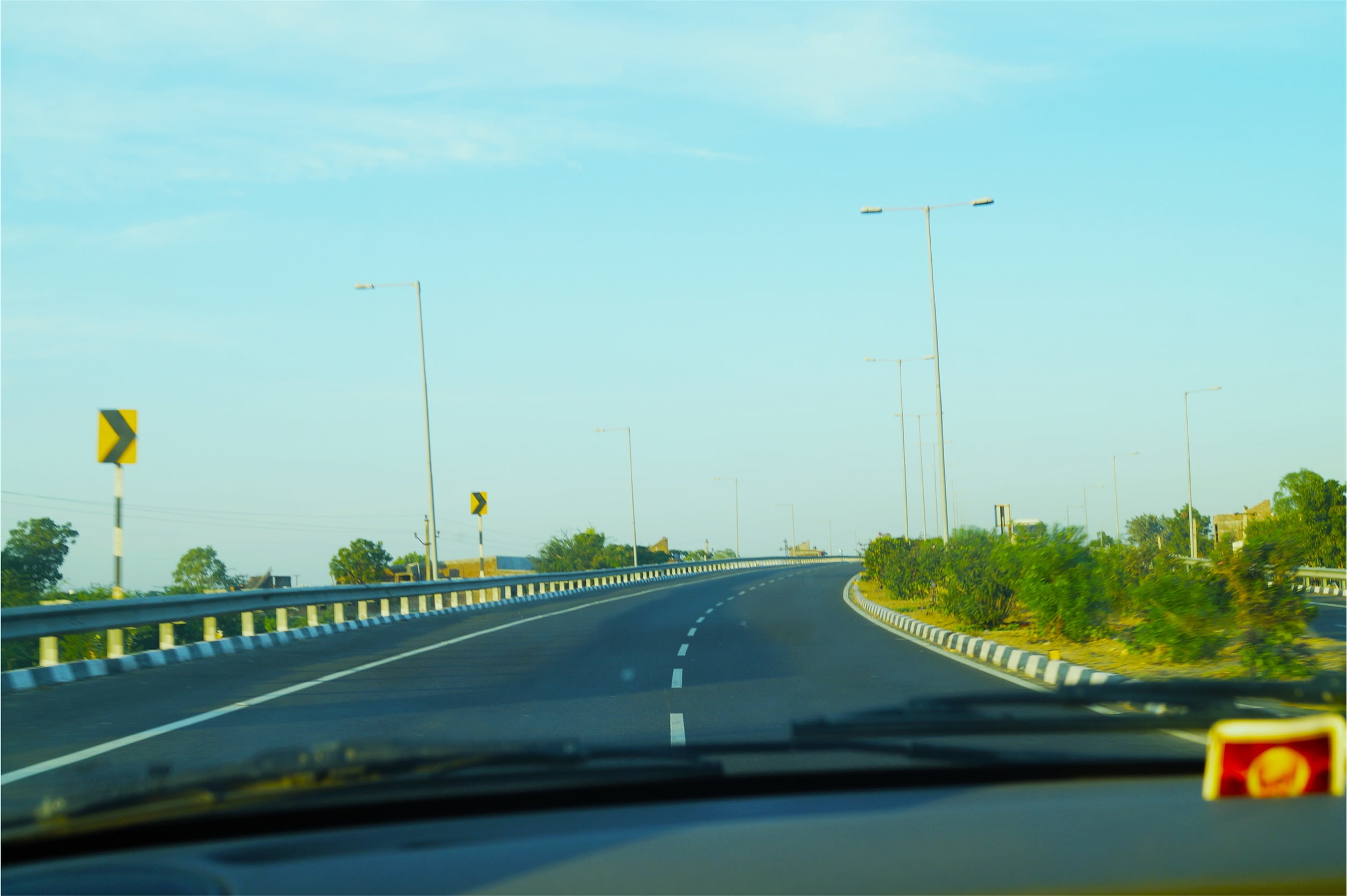 transportation, black, on the move, land vehicle, pavement, no people, diminishing perspective, highway, multiple lane highway, travel, driving, sky, windshield, HD Wallpaper