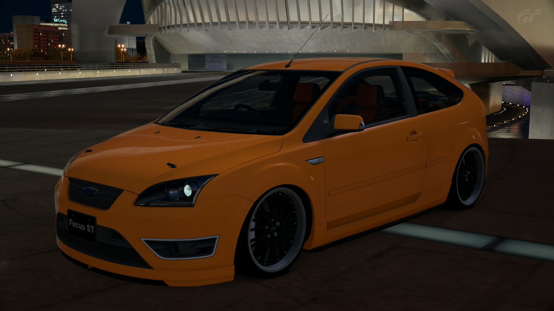 taxi, motor vehicle, built structure, building exterior, Ford, yellow, architecture, no people, Gran Turismo 6, car, Ford Focus ST, garage, transportation, HD Wallpaper