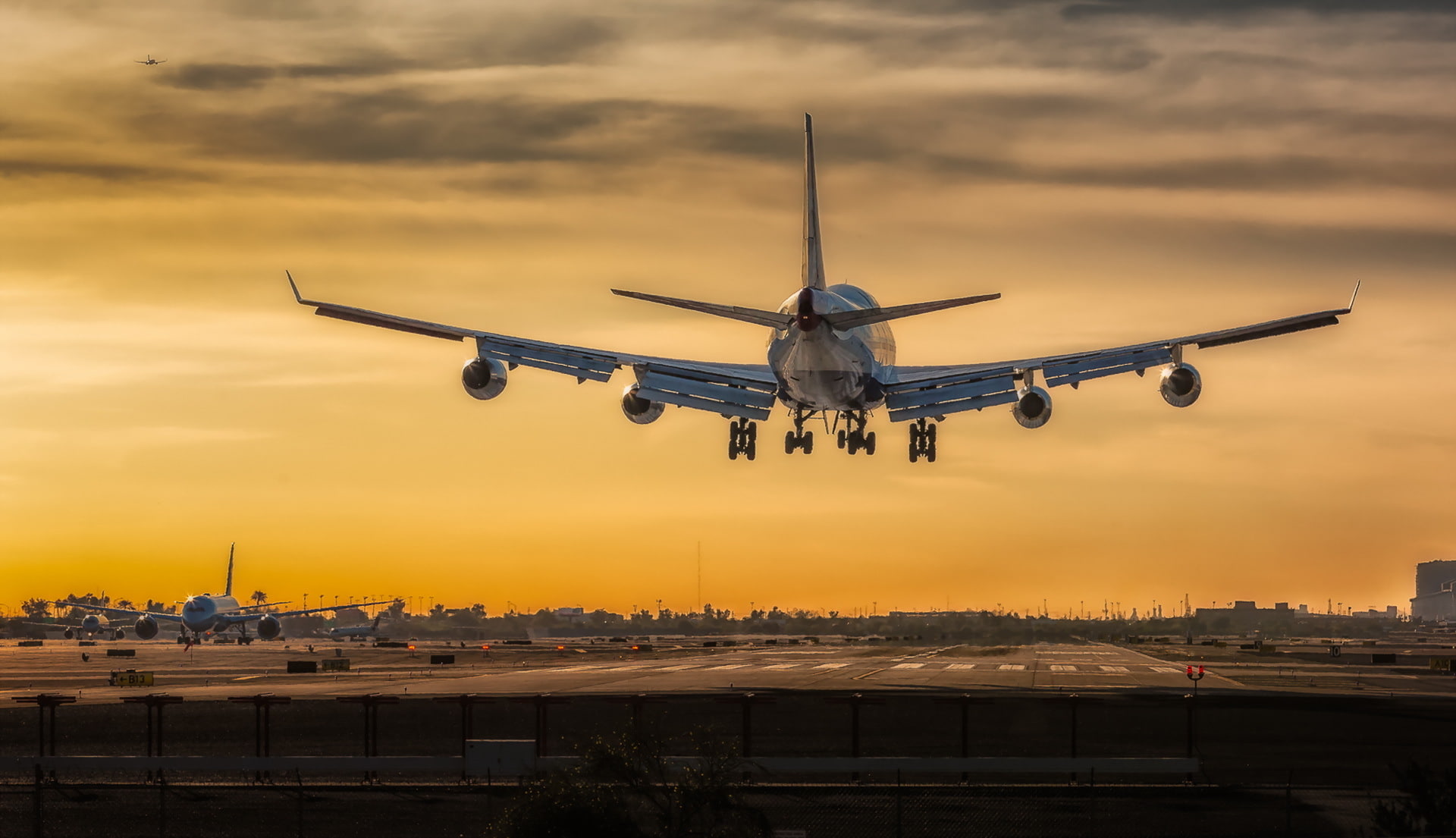 1080P, Phoenix Sky, Harbor International Airport, British Airways, 747, HD Wallpaper
