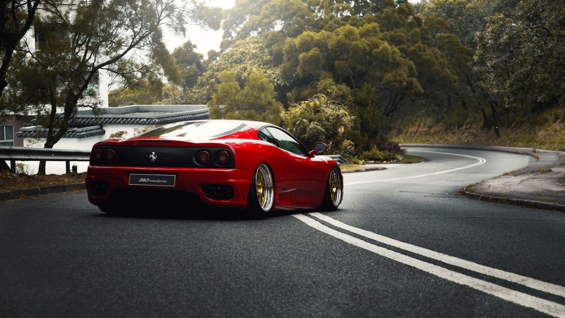 red cars, road, Ferrari, red, car, Ferrari 360, asphalt, 1080P, HD Wallpaper
