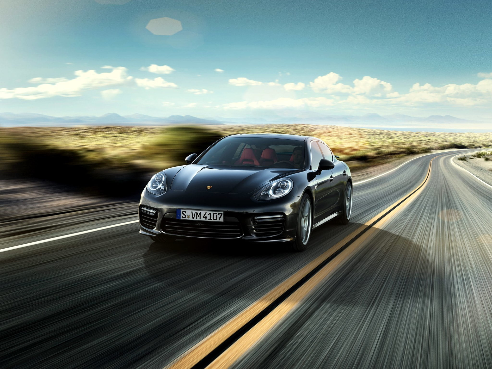 porsche, on the move, motion, cloud - sky, road, new, sky, power, curve, modern, outdoors, blurred Motion, land Vehicle, cayman, wheel, drive, front View, HD Wallpaper
