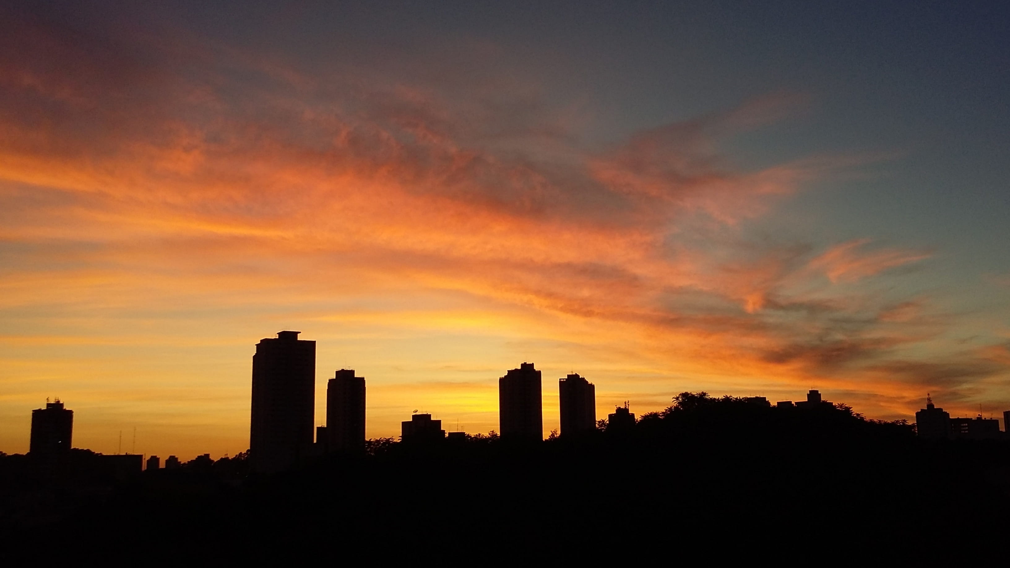 building Exterior, sunset, São Paulo, nature, silhouette, urban Skyline, Sampa, residential district, dusk, Brazil, outdoors, dark, uSA, night, downtown District, HD Wallpaper