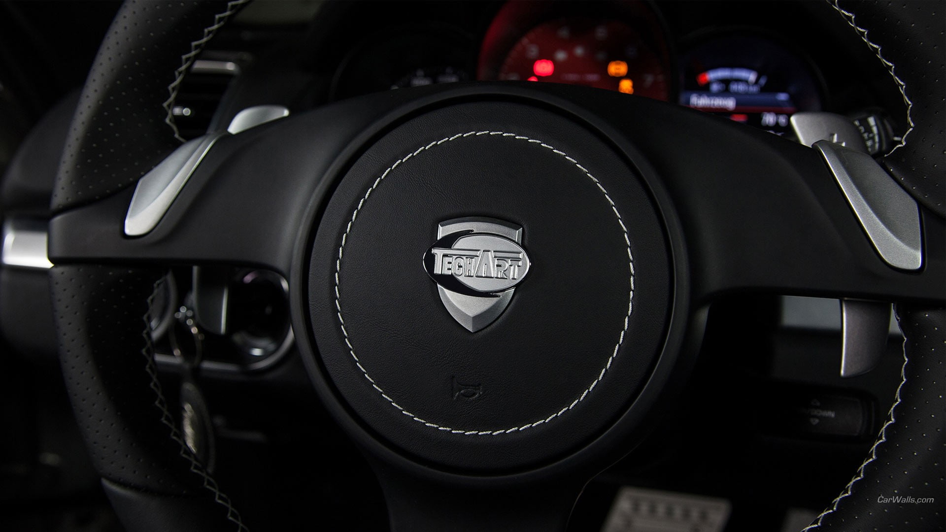 vehicle interior, technology, digital camera, equipment, photographic equipment, wheel, motor vehicle, 1080P, black, TechArt, control, gray, car, black color, HD Wallpaper