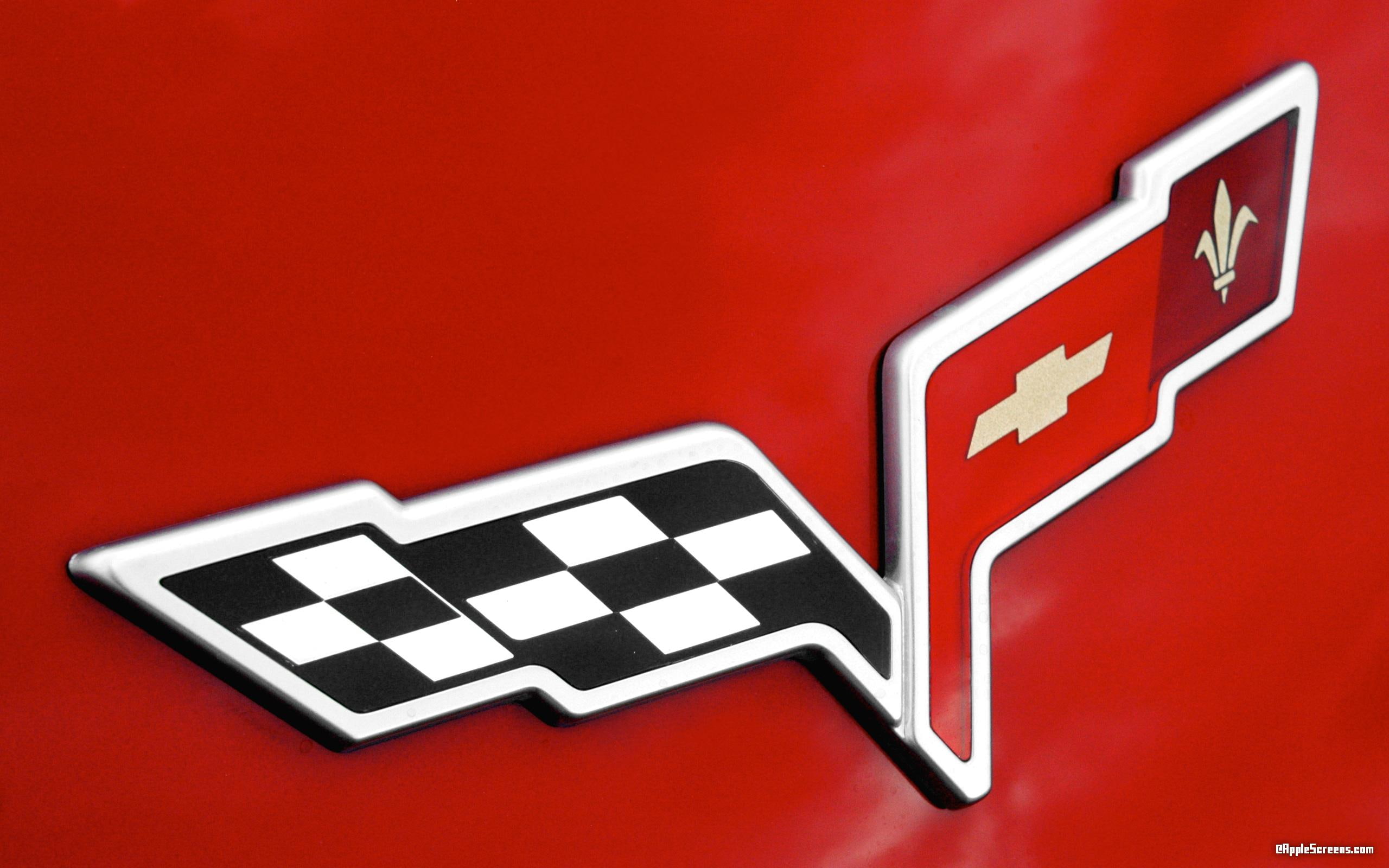 chevrolet, corvette, logo, 2K, cars, HD Wallpaper