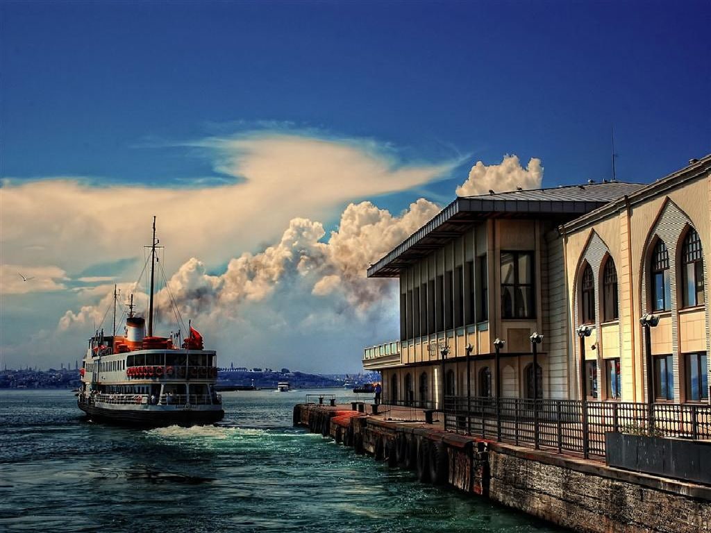art, nature, 480P, Istanbul, karakoy pier, Turkey, beaches, karakoy, pier, Old, hd, HD Wallpaper