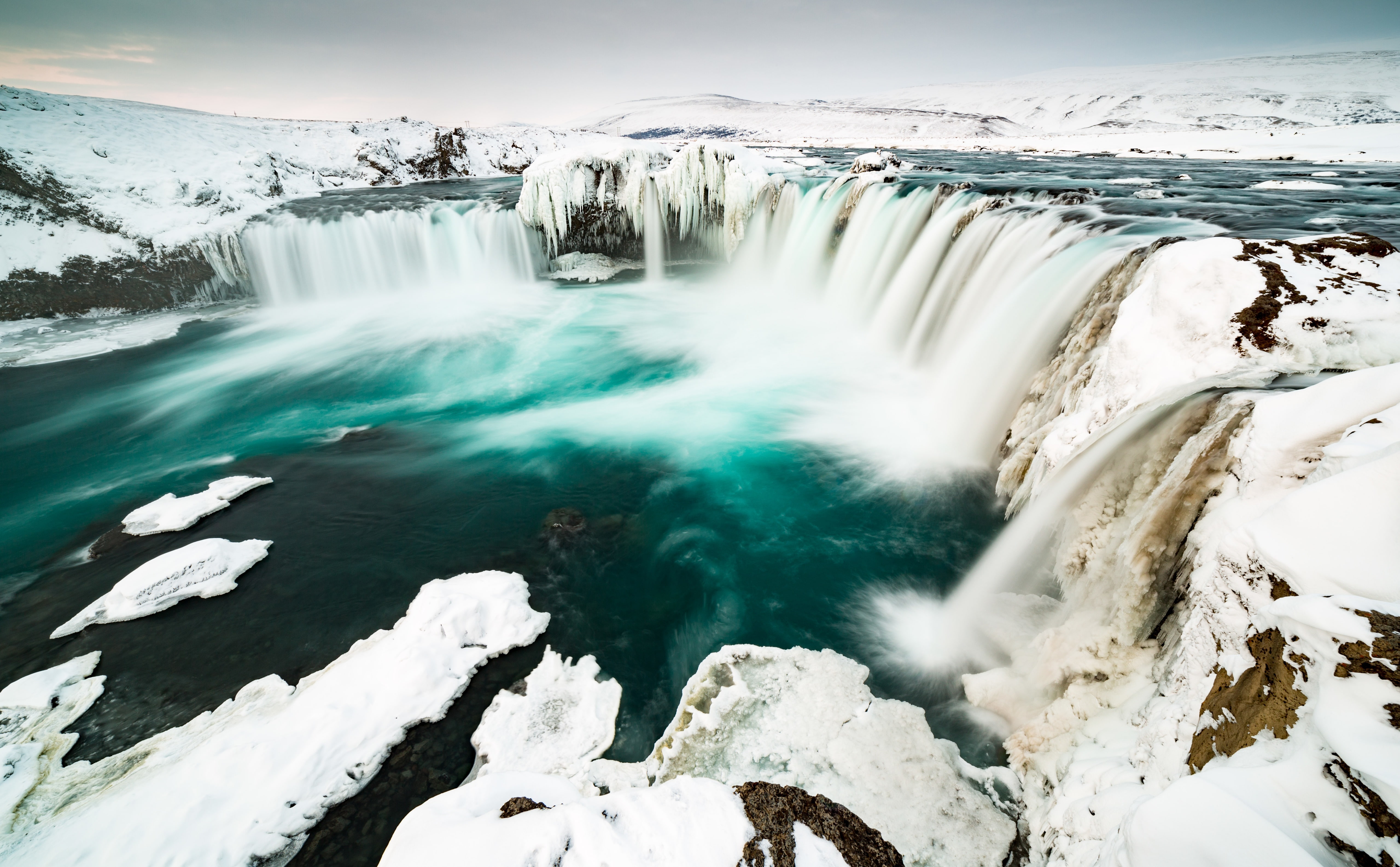 travel destinations, godafoss, HDRPhotography, scenics - nature, ice, longexposure, Destination, Falls, Landscape, no people, Waterfall, Nature, landmark, HD Wallpaper