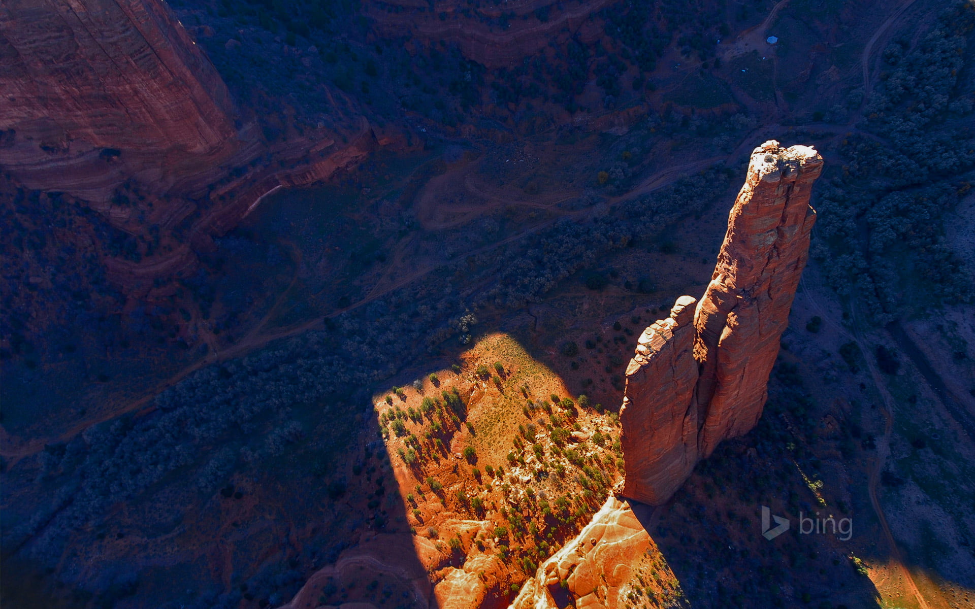 nature, rock - object, environment, travel destinations, beauty in nature, Canyon de Chelly National Monument, eroded, formation, physical geography, high angle view, HD Wallpaper