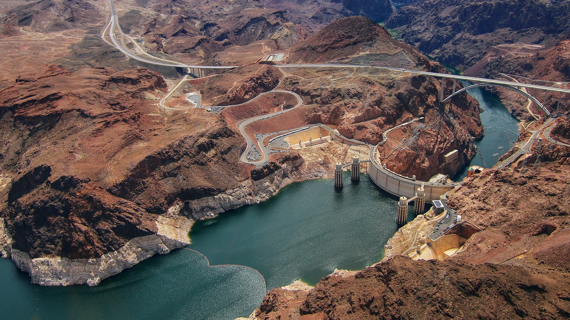 road, Colorado River, nature, Hoover Dam, landscape, 1080P, HD Wallpaper