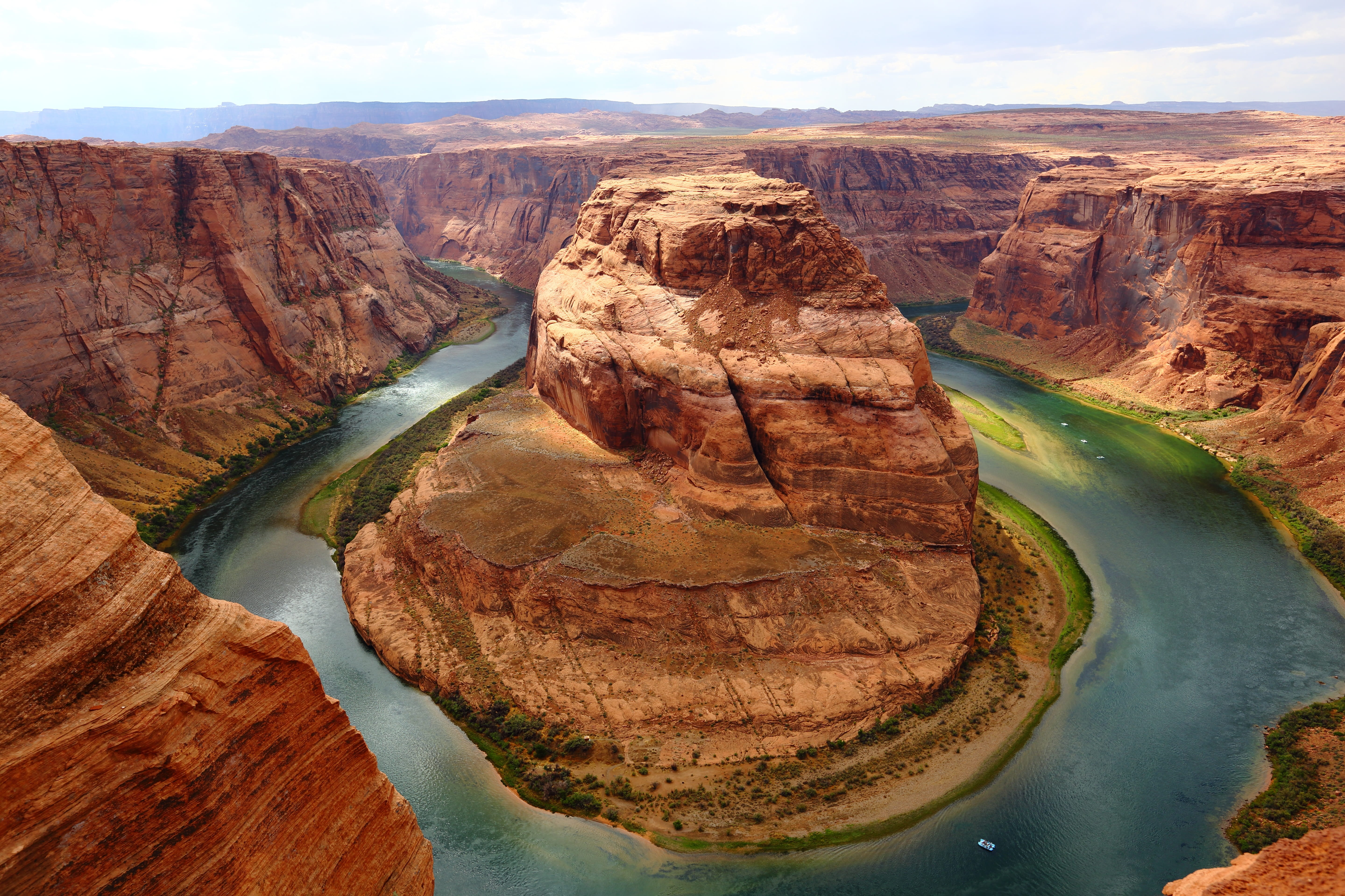 colorado river, famous, aerial photo, outdoors, canyon, nature, Grand Canyon, united states, horseshoe bend, beauty in nature, day, travel, scenics, no people, HD Wallpaper