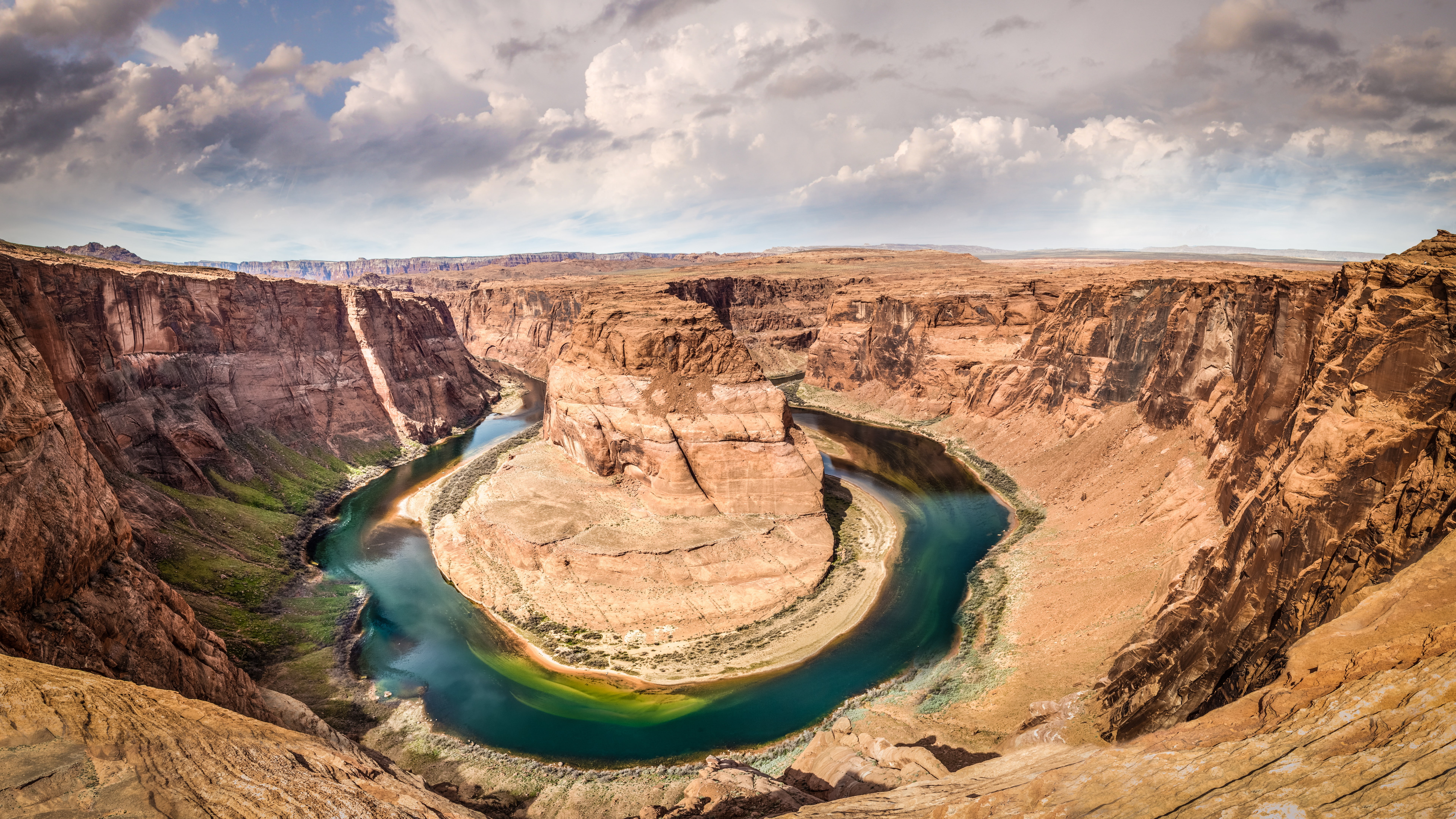 clouds, 4k, 8K, 8k, Horseshoe Bend, Arizona, rocks, USA, 5k, HD Wallpaper