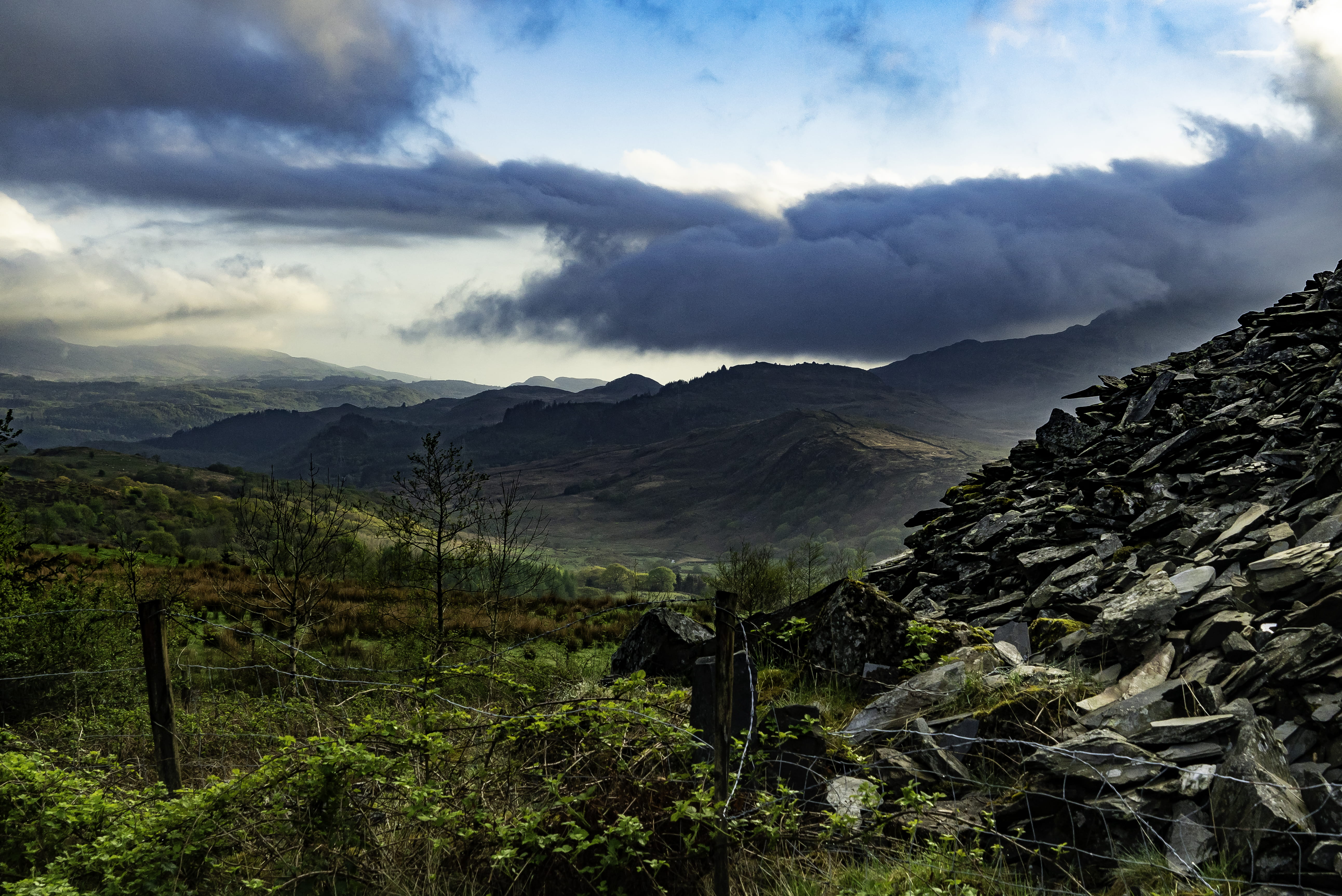 mountain, a7rii, wales, nature, outdoors, slate, day, idyllic, sony alpha, plant, sky, mountain range, tranquil scene, environment, green color, tree, 5K, HD Wallpaper