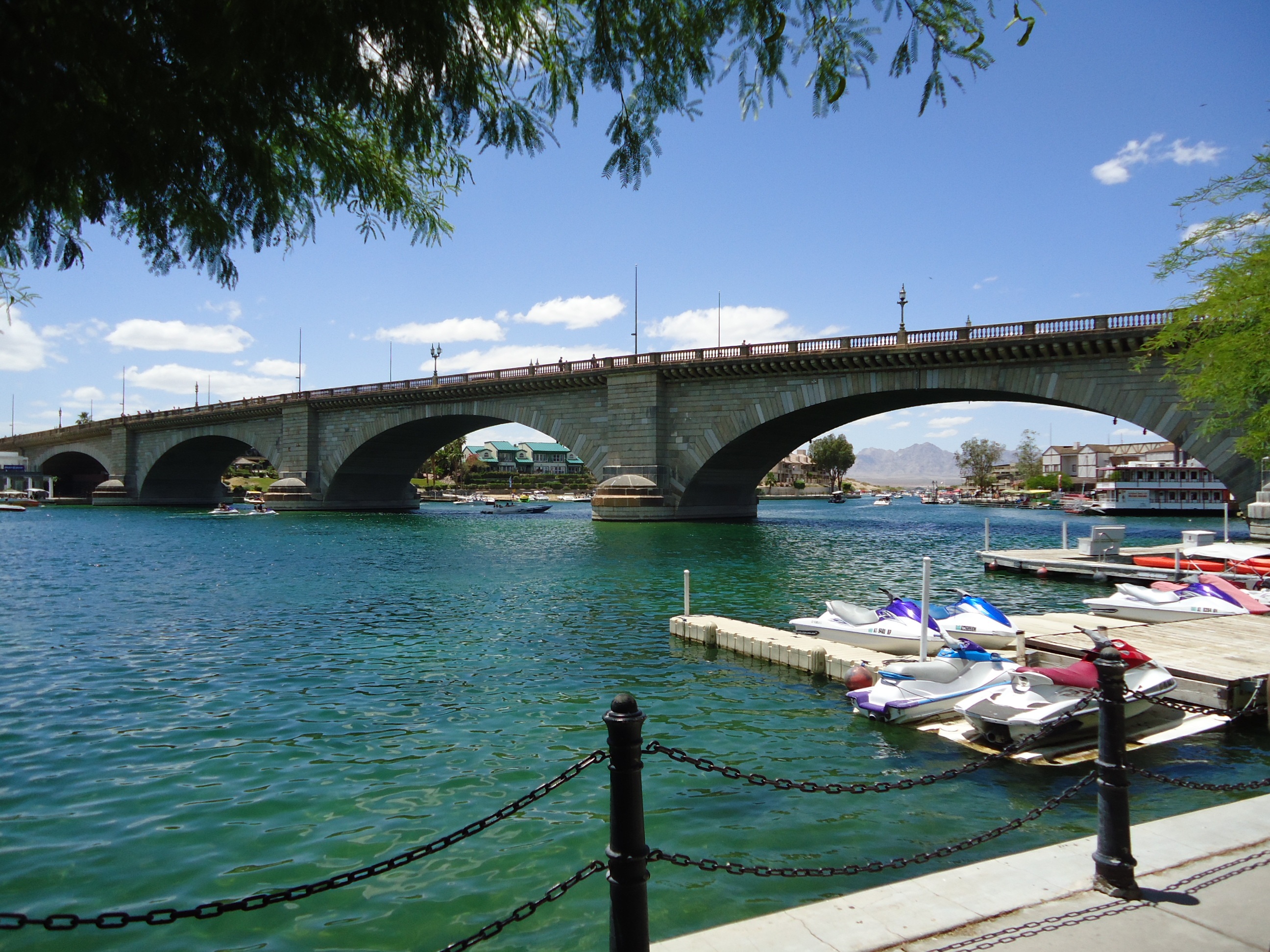 transportation, mode of transportation, arch bridge, arch, havasu, plant, architecture, sky, river, bridge - man made structure, lake, built structure, HD Wallpaper