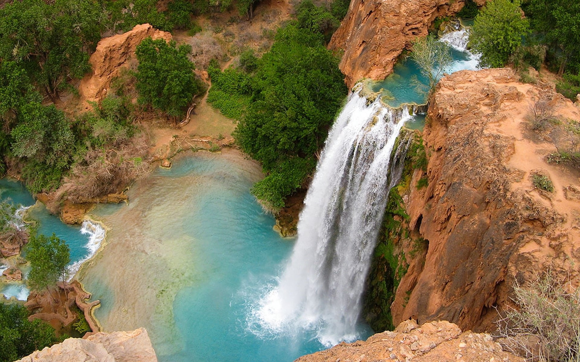 1080P, Waterfall, Havasu Falls, Earth, Waterfalls, HD Wallpaper