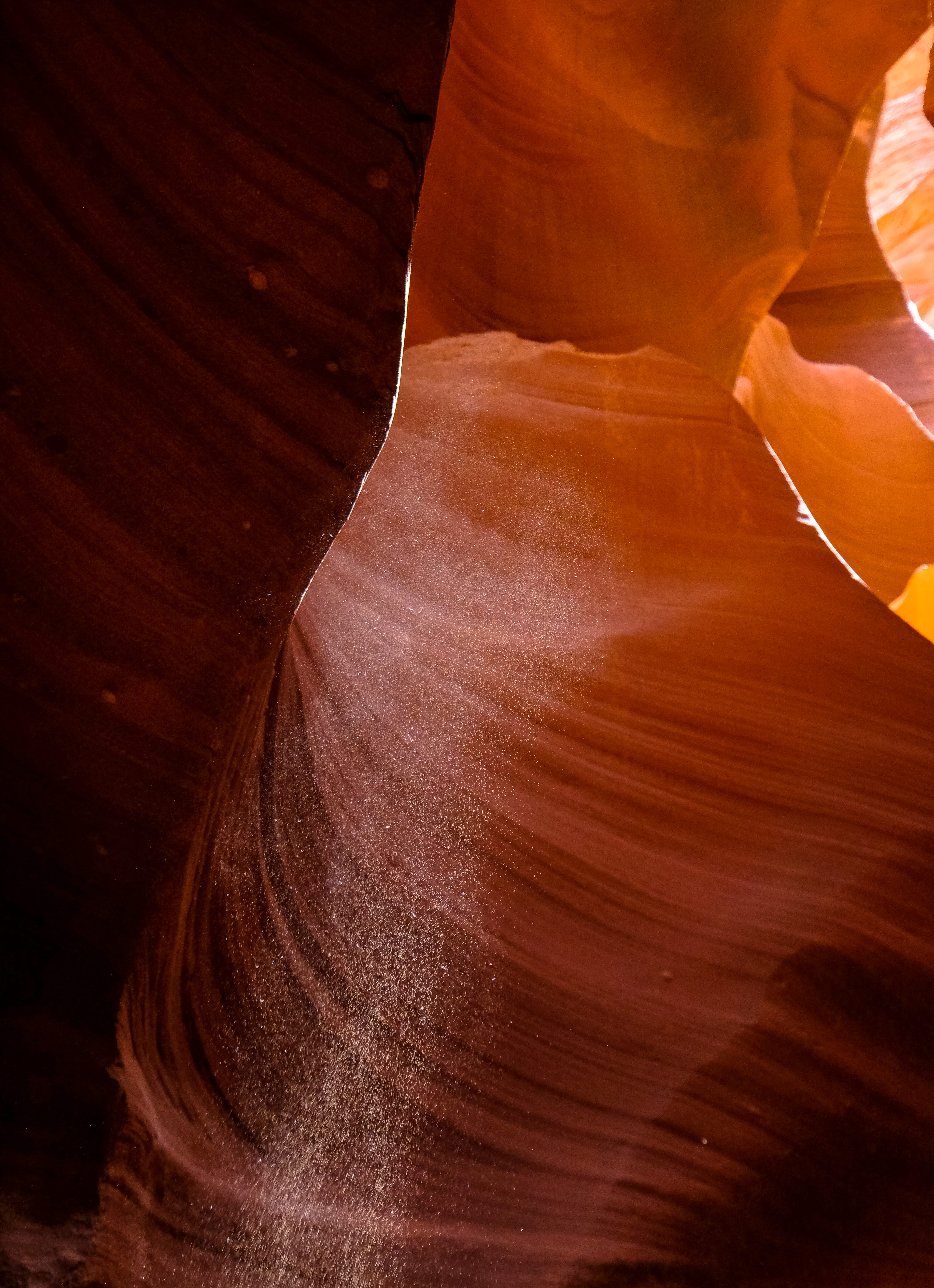 travel destinations, texture, sun ray, stone, wall, rock, wave, sandstone, antelope canyon, sunling, pattern, backgrounds, sand, historical, dust, natural pattern, Phone HD Wallpaper