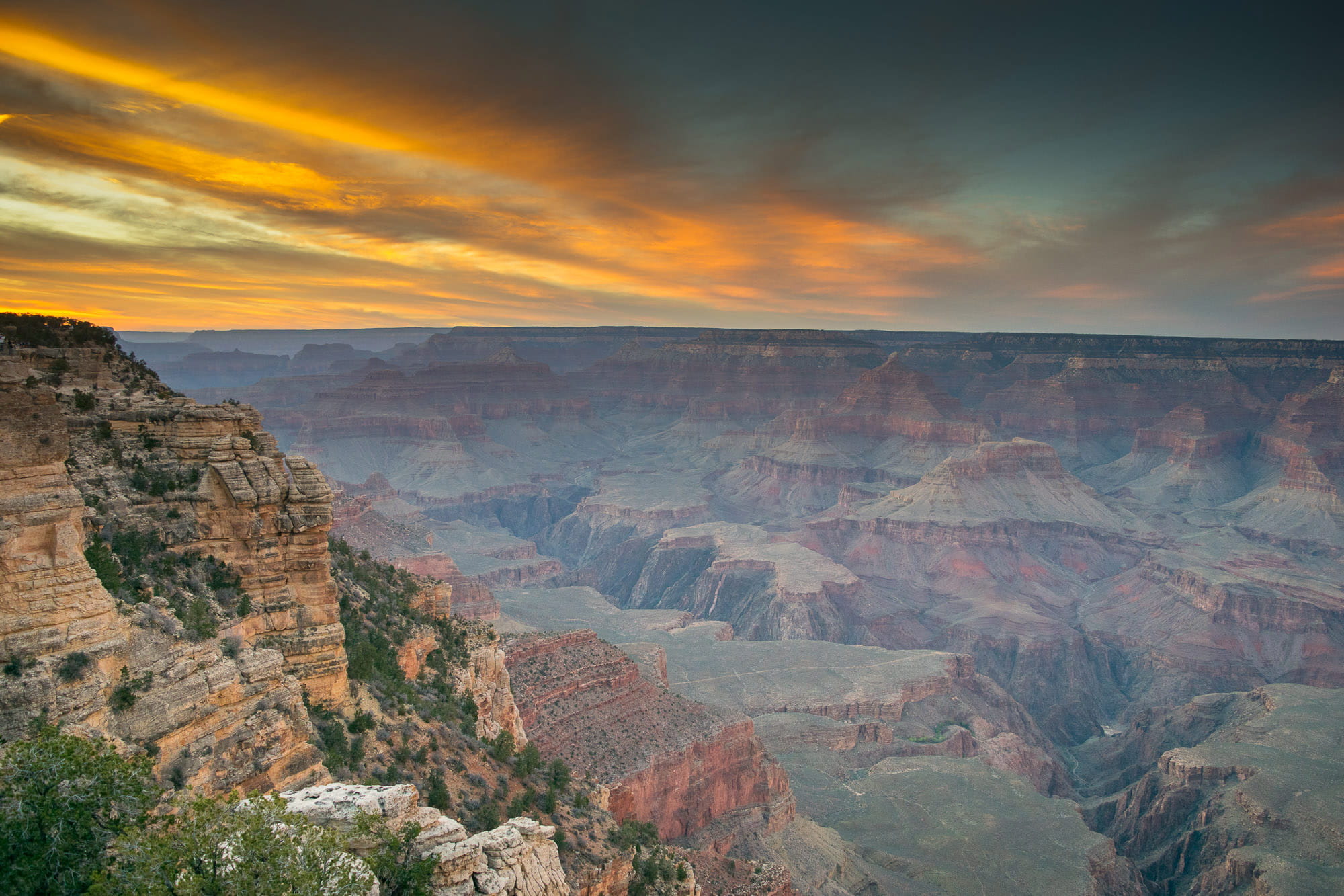 arid climate, wilderness Area, cliff, Clouds, mountain range, scenics - nature, Arizona, south Rim, grand, national Park, non-urban scene, travel Destinations, HD Wallpaper