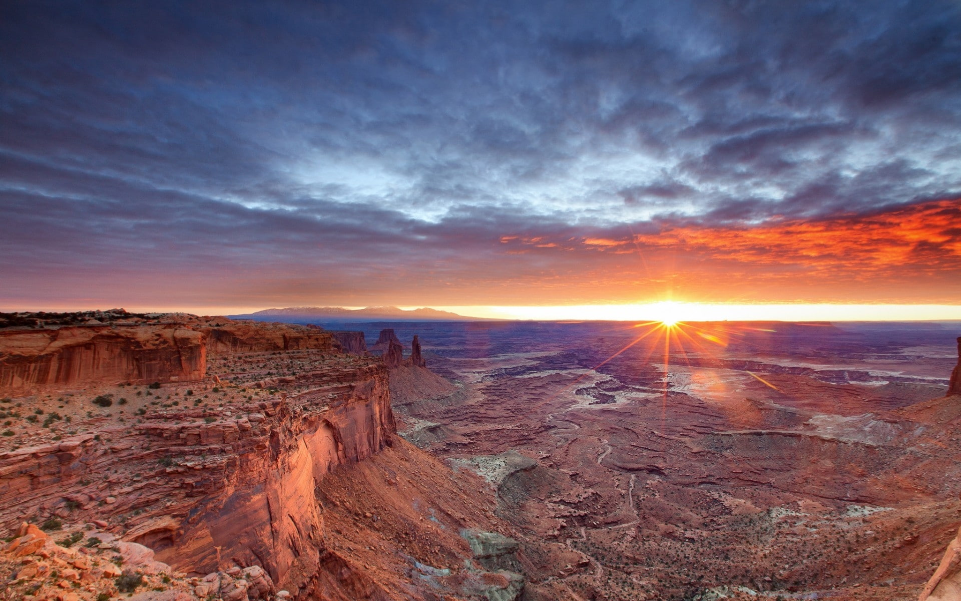 national, 1080P, morning sunset, canyonlands, landscape, park, HD Wallpaper