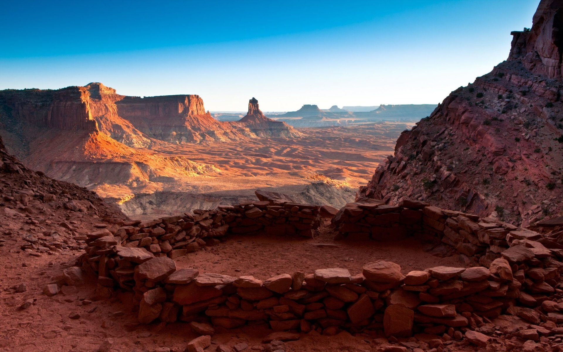 climate, sandstone, semi-arid, geology, beauty in nature, nature, rock, landscape, eroded, sky, solid, no people, USA, non-urban scene, Desert, arid climate, HD Wallpaper
