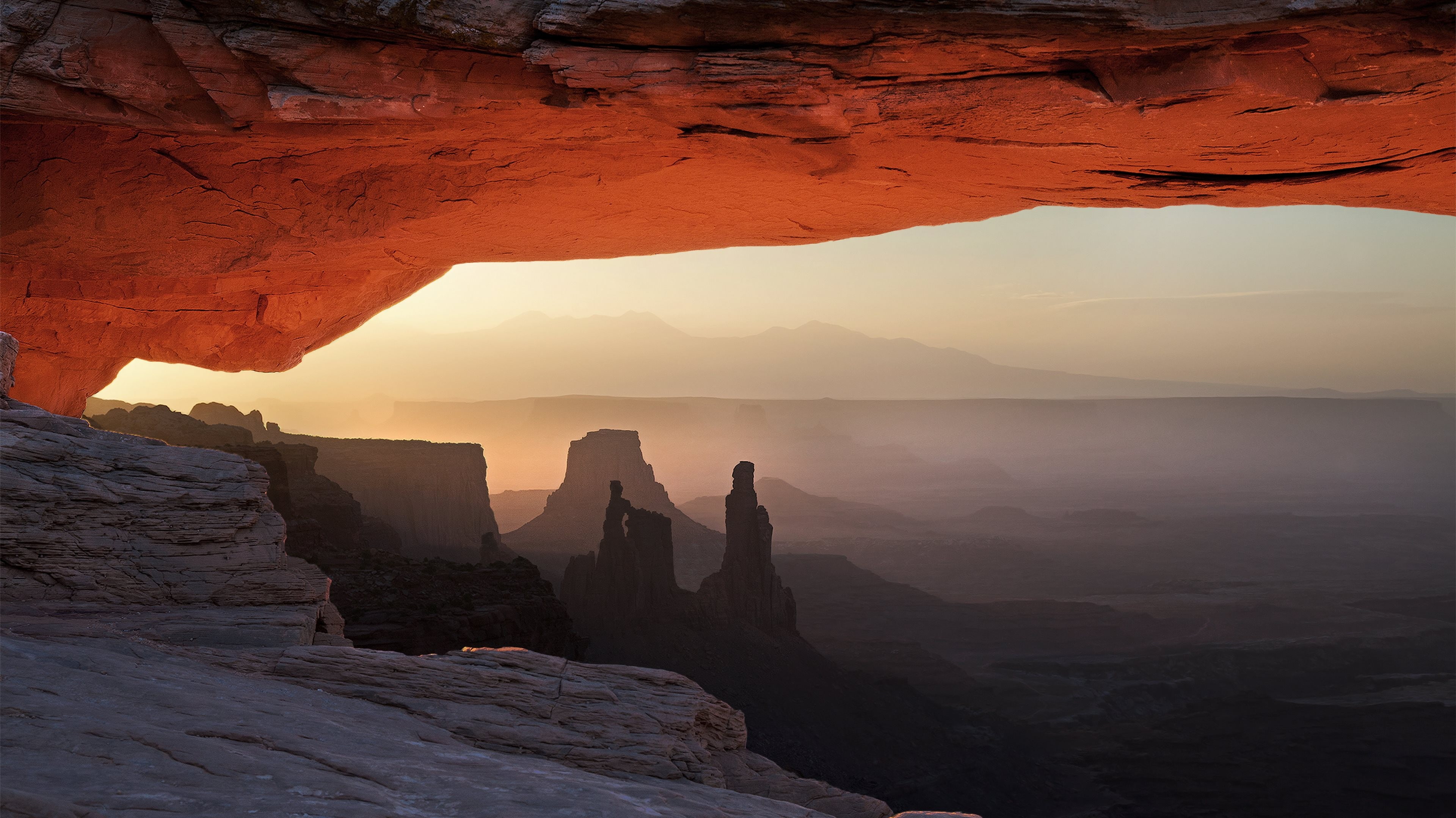 Mesa Arch, 4K, mountains, 5k, USA, Utah, sunset, HD Wallpaper