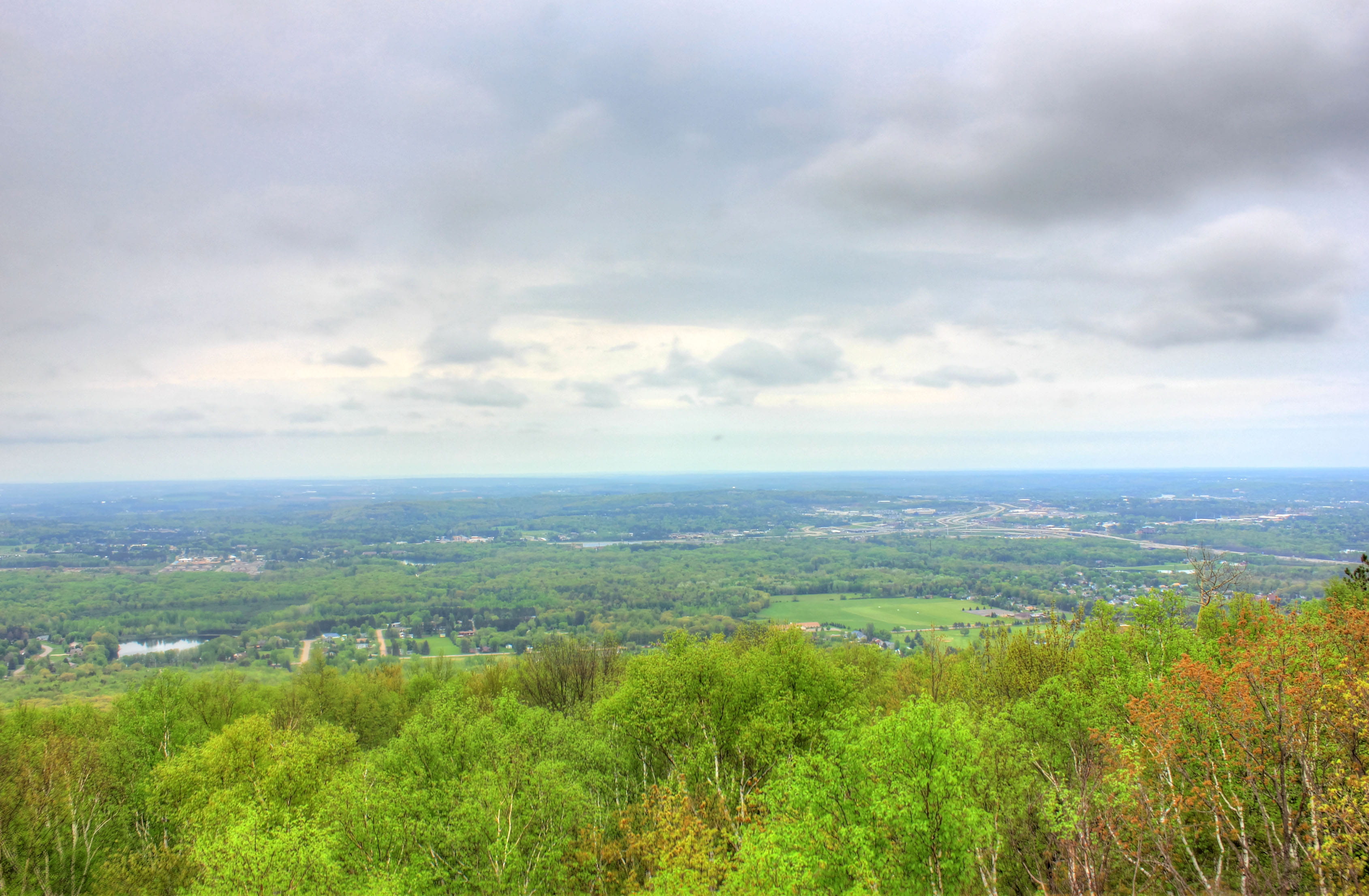 cloudscape, cloud - Sky, state, plant, summer, outdoors, overcast, mountain, panoramic, field, scenics - nature, overlook, sky, rural Scene, woodland, Wisconsin, HD Wallpaper